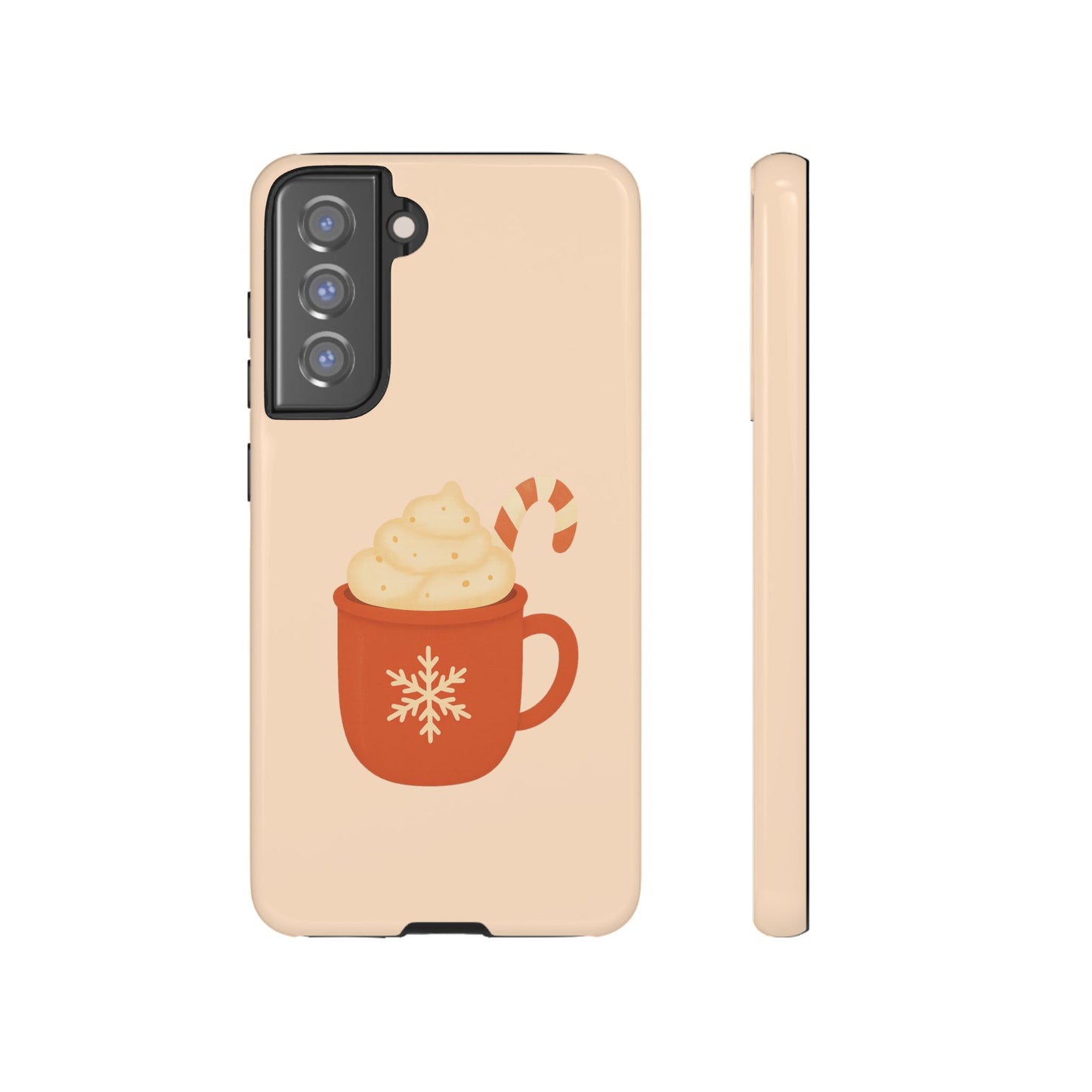 Cozy Holiday Phone Case with Hot Cocoa Design, Winter Style Cover, Cute Gift for Coffee Lovers, Seasonal Accessories, Fun Gadget Decor