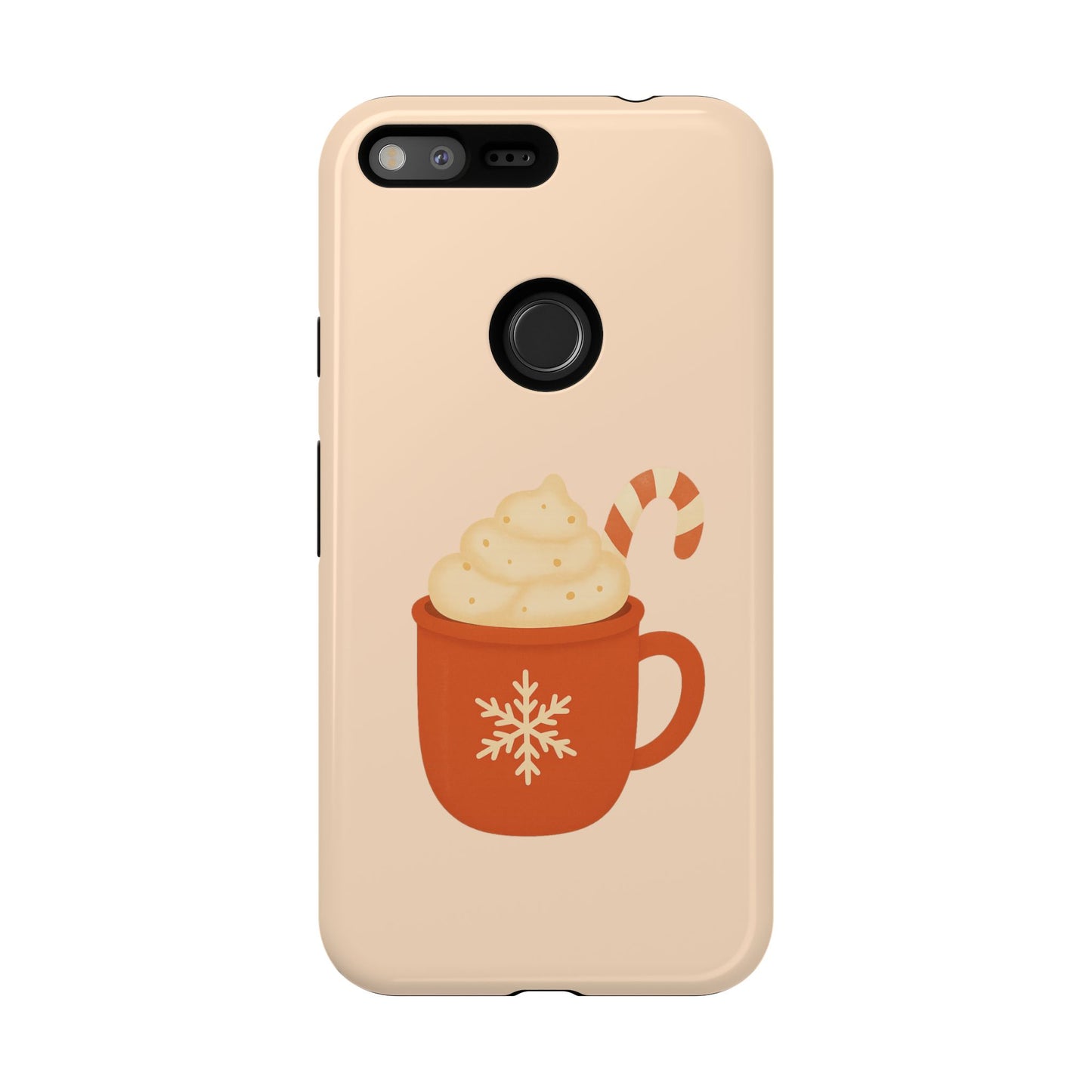 Cozy Holiday Phone Case with Hot Cocoa Design, Winter Style Cover, Cute Gift for Coffee Lovers, Seasonal Accessories, Fun Gadget Decor