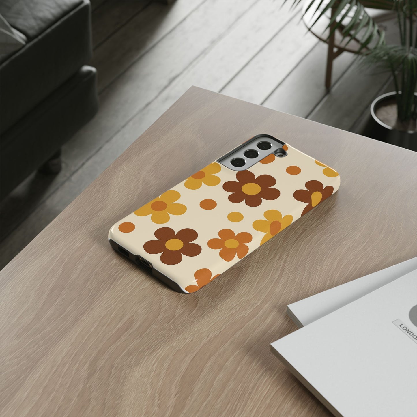 Flower Pattern Phone Case, Cute Phone Cover, Floral Design, Tough Phone Accessories, Gifts for Her, Boho Style Case
