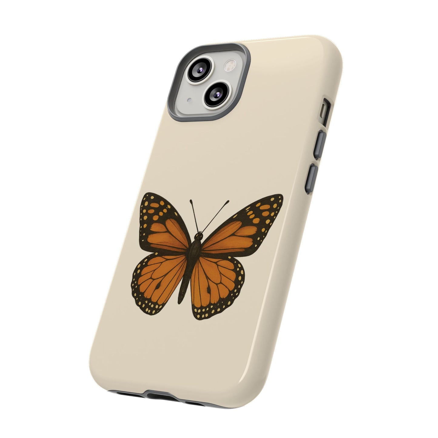 Butterfly Phone Case, Tough Phone Cover for Nature Lovers, Floral Design, Gift for Her, Trendy Cell Phone Protector