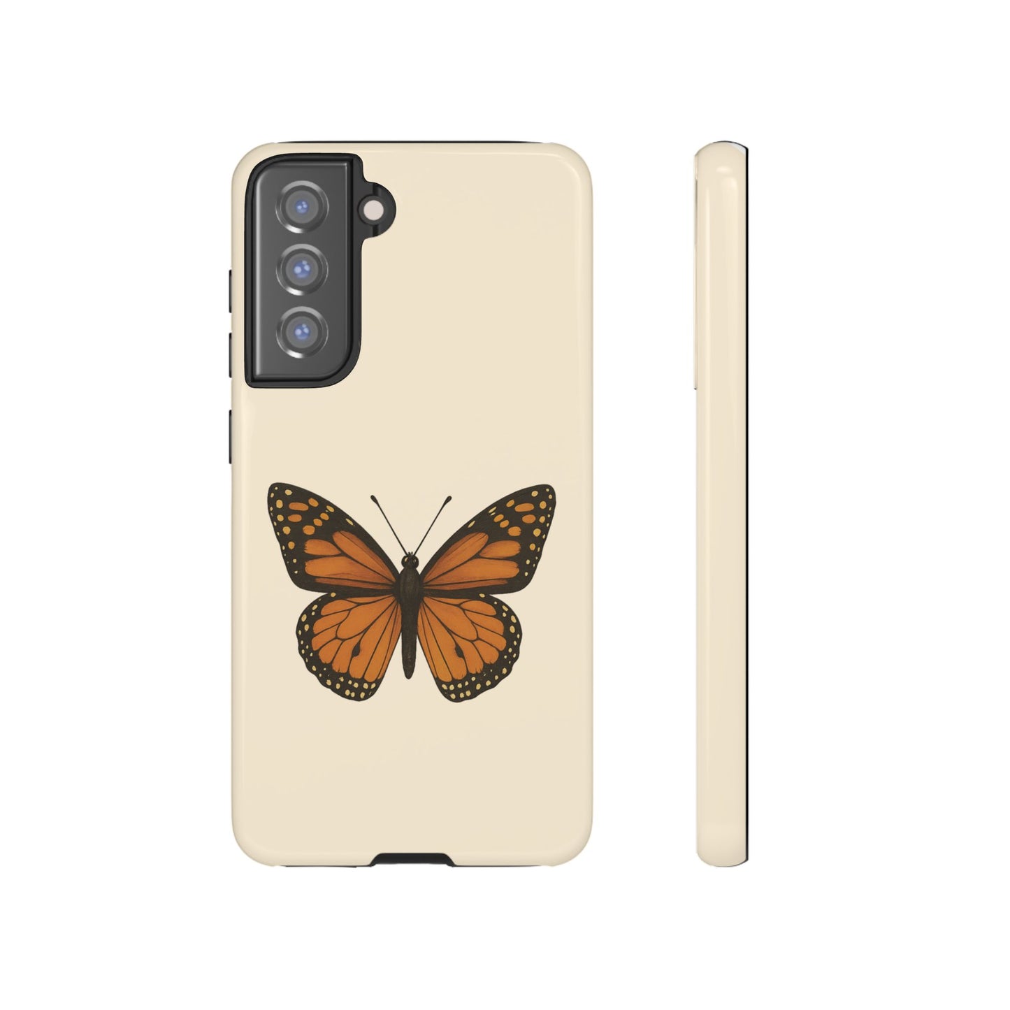 Butterfly Phone Case, Tough Phone Cover for Nature Lovers, Floral Design, Gift for Her, Trendy Cell Phone Protector