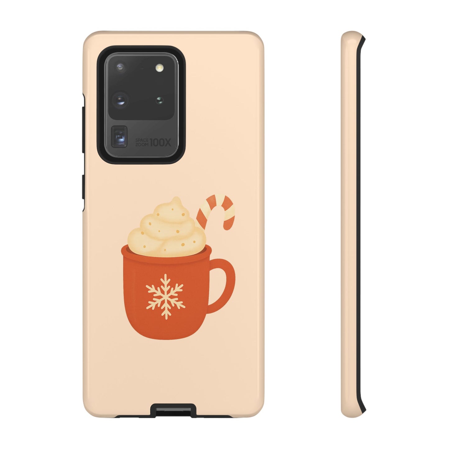 Cozy Holiday Phone Case with Hot Cocoa Design, Winter Style Cover, Cute Gift for Coffee Lovers, Seasonal Accessories, Fun Gadget Decor