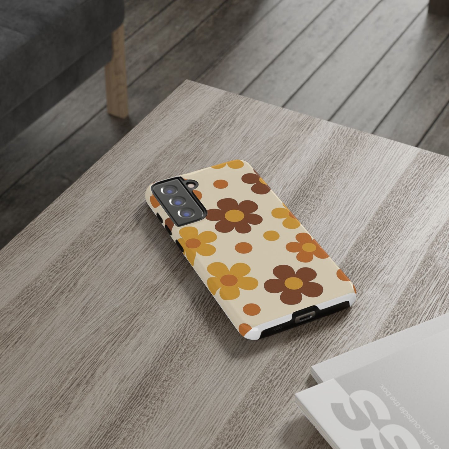 Flower Pattern Phone Case, Cute Phone Cover, Floral Design, Tough Phone Accessories, Gifts for Her, Boho Style Case