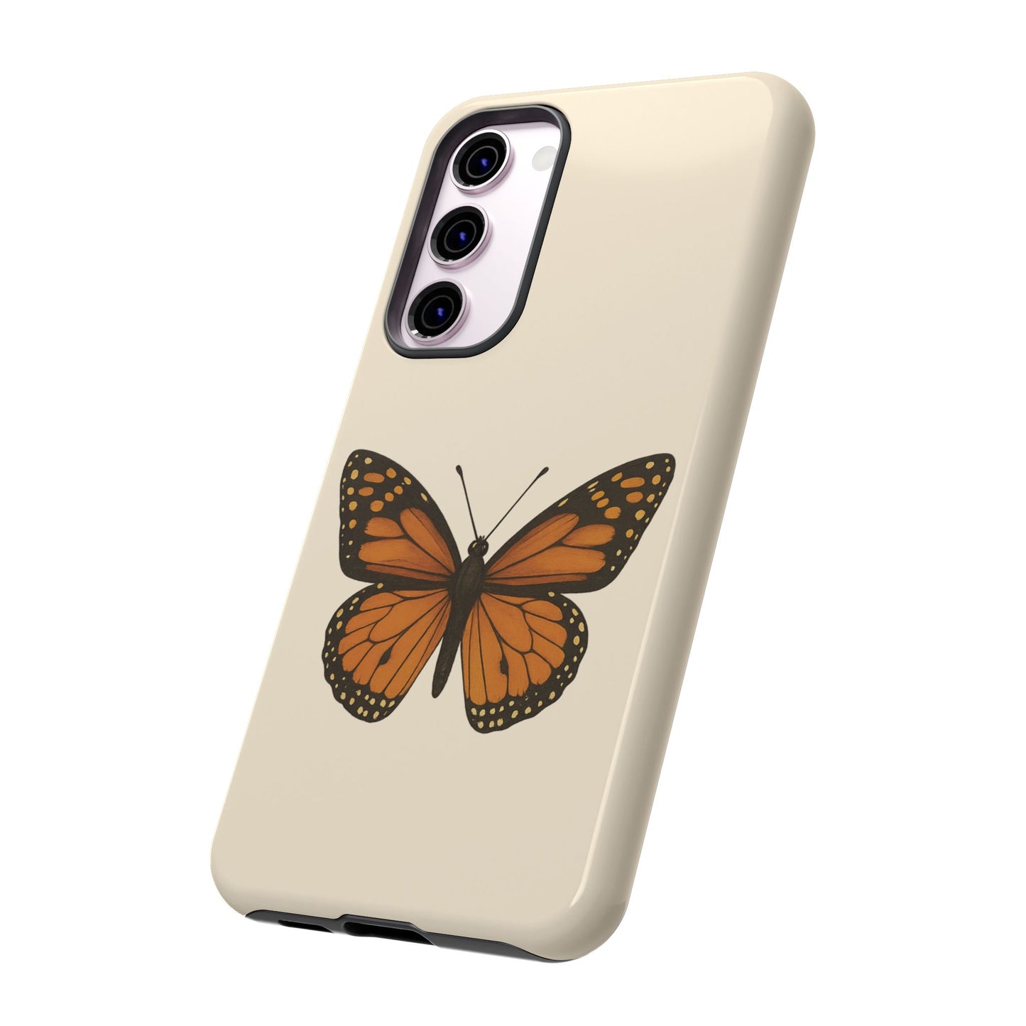Butterfly Phone Case, Tough Phone Cover for Nature Lovers, Floral Design, Gift for Her, Trendy Cell Phone Protector