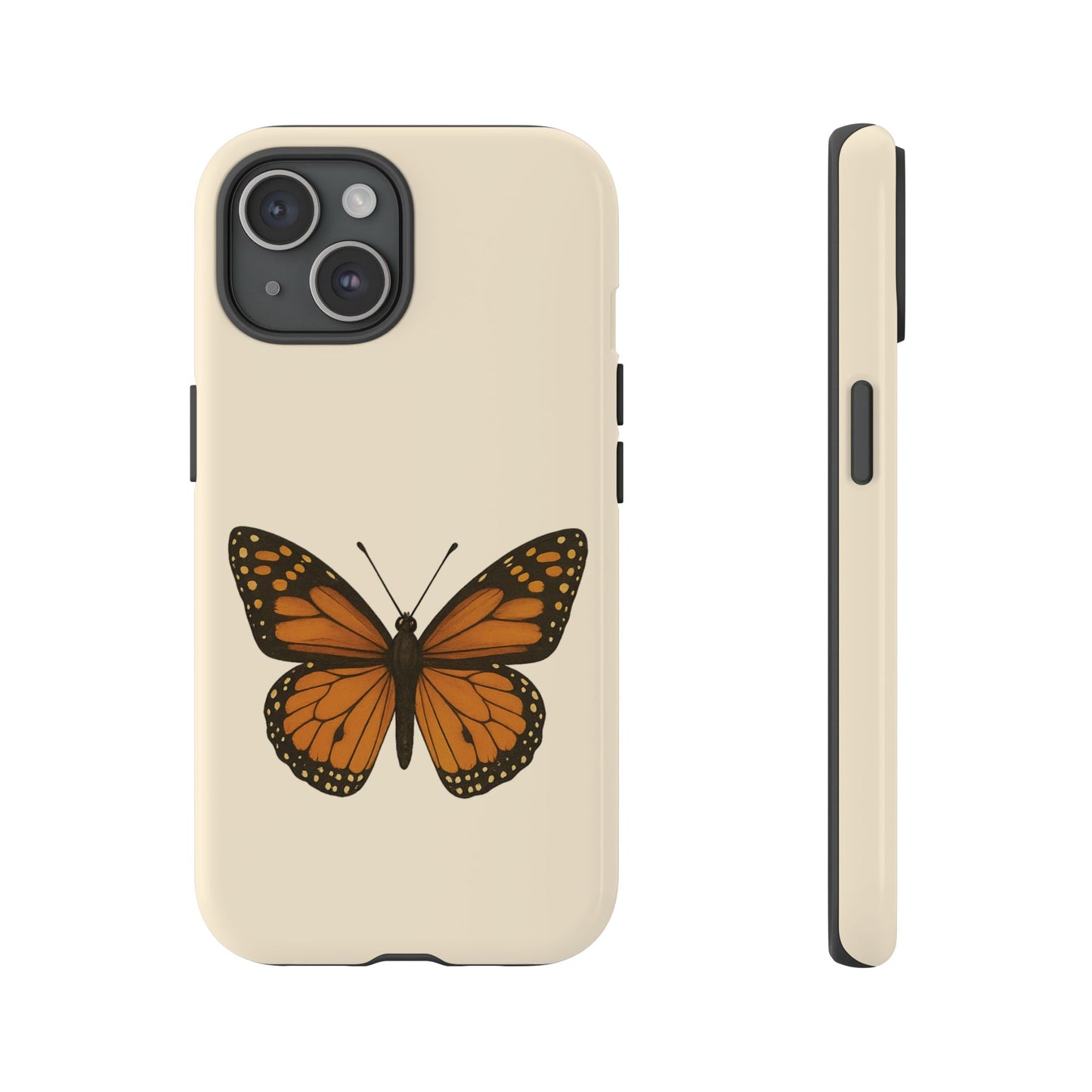Butterfly Phone Case, Tough Phone Cover for Nature Lovers, Floral Design, Gift for Her, Trendy Cell Phone Protector