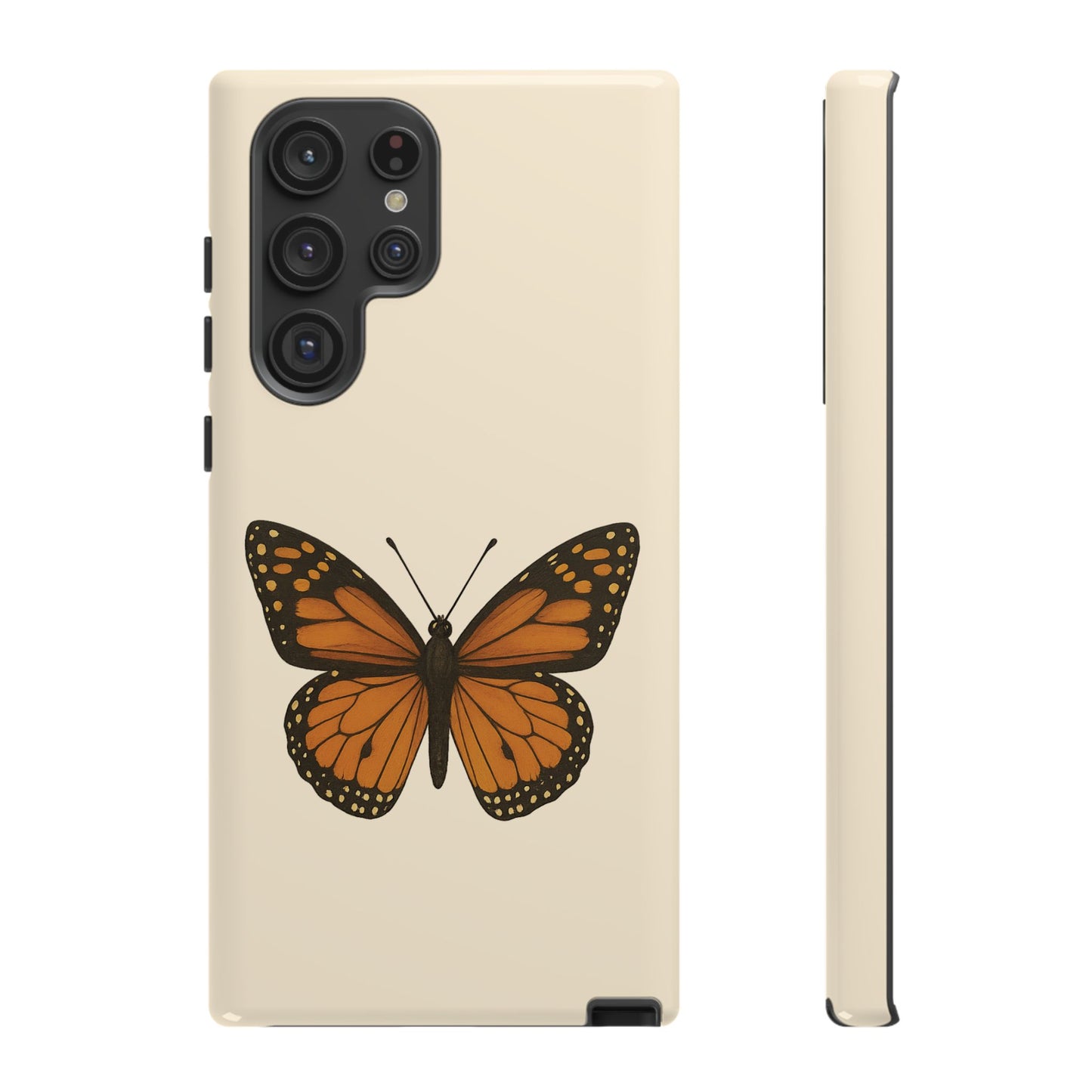 Butterfly Phone Case, Tough Phone Cover for Nature Lovers, Floral Design, Gift for Her, Trendy Cell Phone Protector