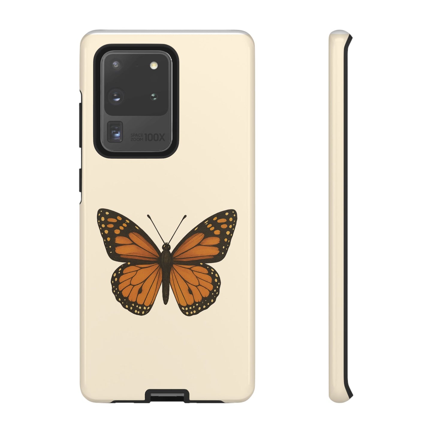 Butterfly Phone Case, Tough Phone Cover for Nature Lovers, Floral Design, Gift for Her, Trendy Cell Phone Protector
