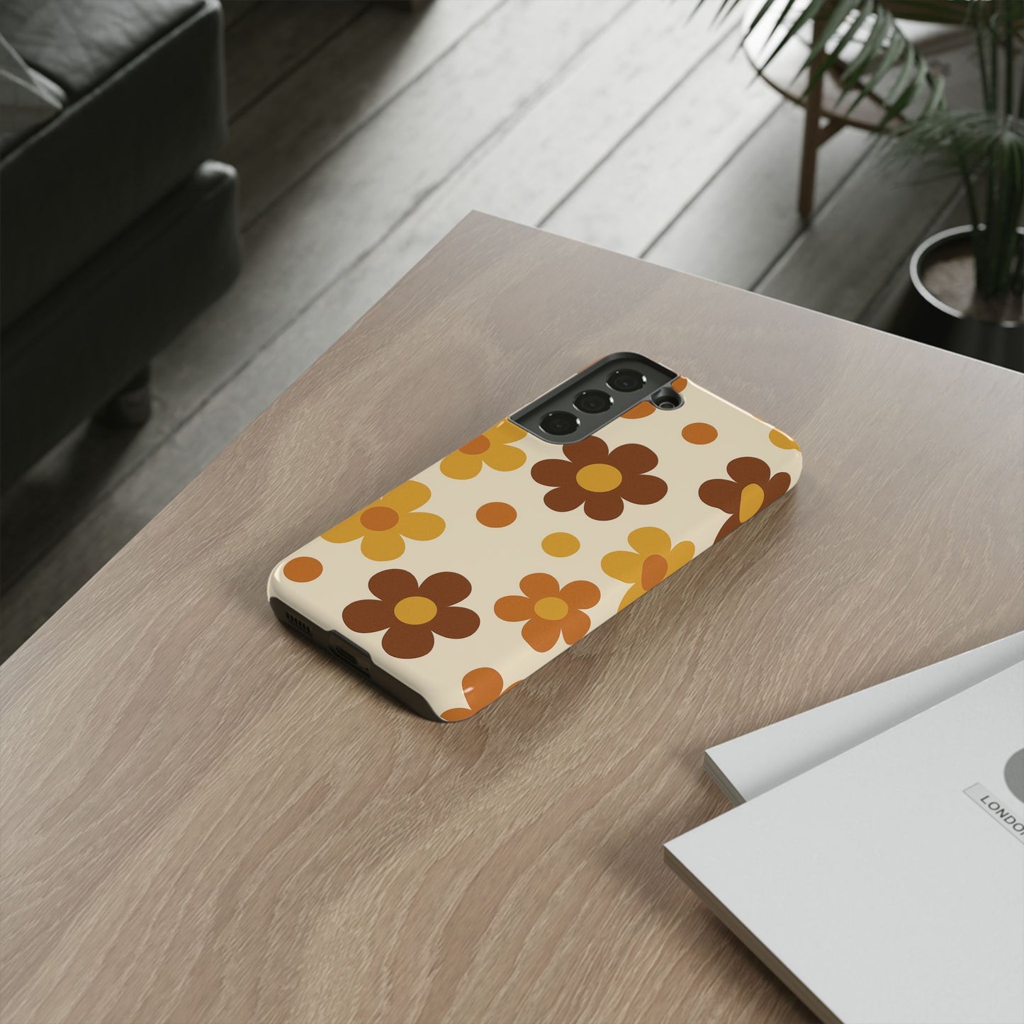Flower Pattern Phone Case, Cute Phone Cover, Floral Design, Tough Phone Accessories, Gifts for Her, Boho Style Case