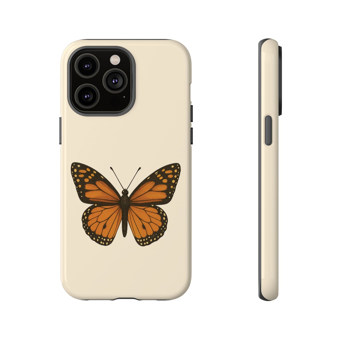 Butterfly Phone Case, Tough Phone Cover for Nature Lovers, Floral Design, Gift for Her, Trendy Cell Phone Protector