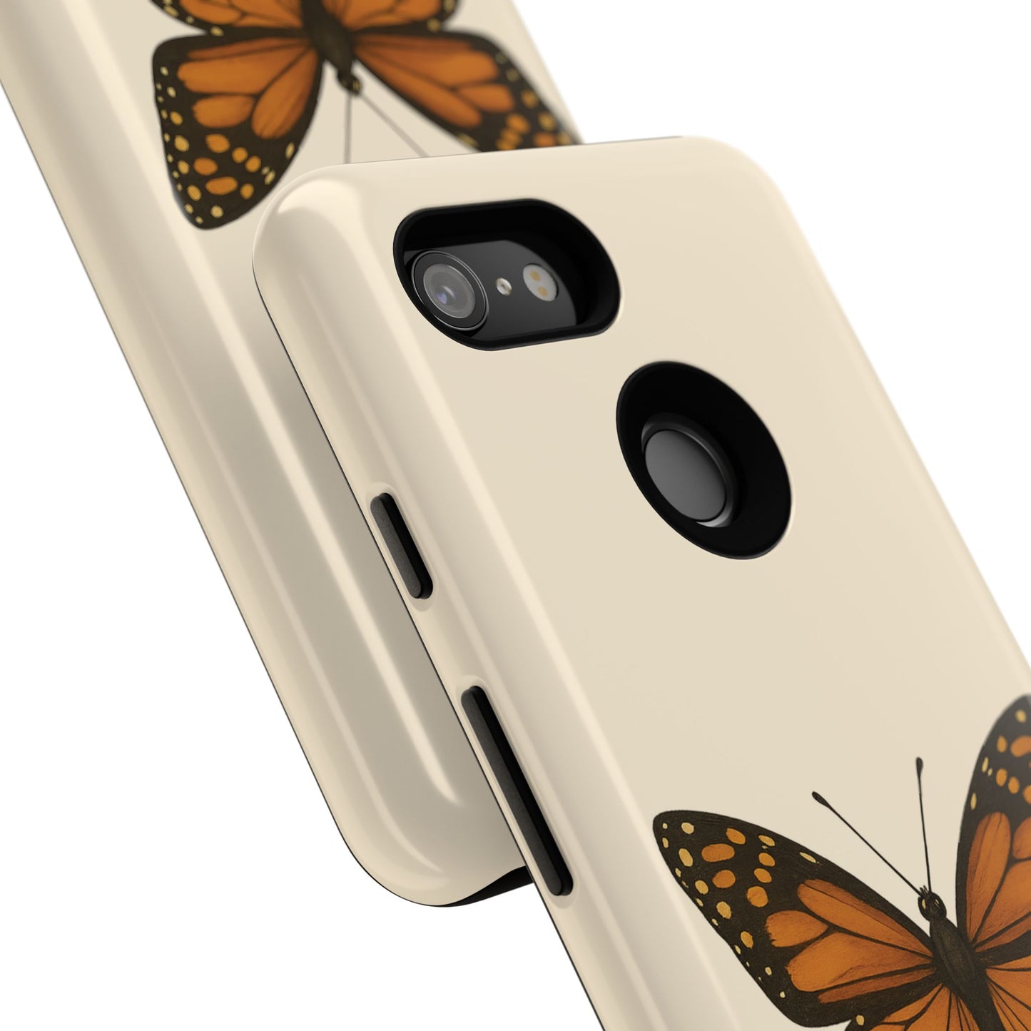 Butterfly Phone Case, Tough Phone Cover for Nature Lovers, Floral Design, Gift for Her, Trendy Cell Phone Protector