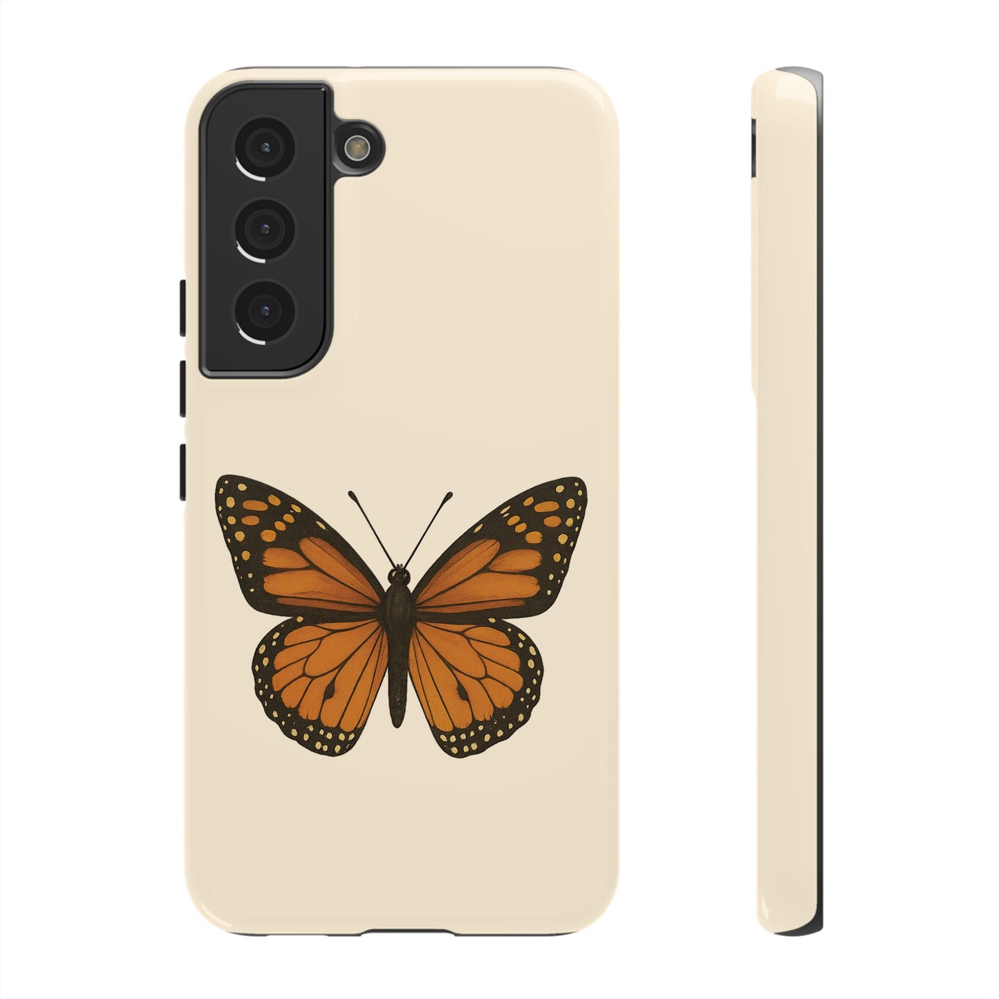 Butterfly Phone Case, Tough Phone Cover for Nature Lovers, Floral Design, Gift for Her, Trendy Cell Phone Protector