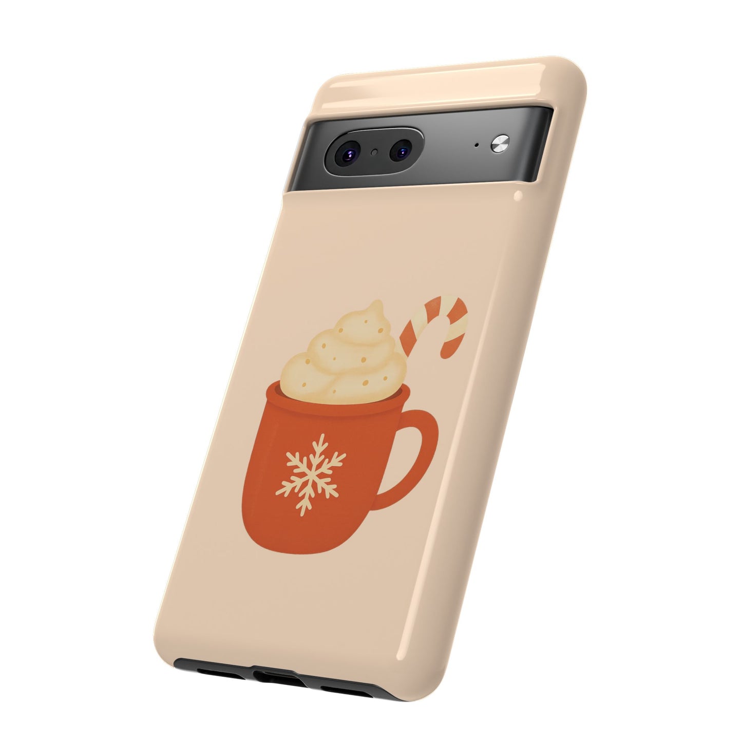 Cozy Holiday Phone Case with Hot Cocoa Design, Winter Style Cover, Cute Gift for Coffee Lovers, Seasonal Accessories, Fun Gadget Decor