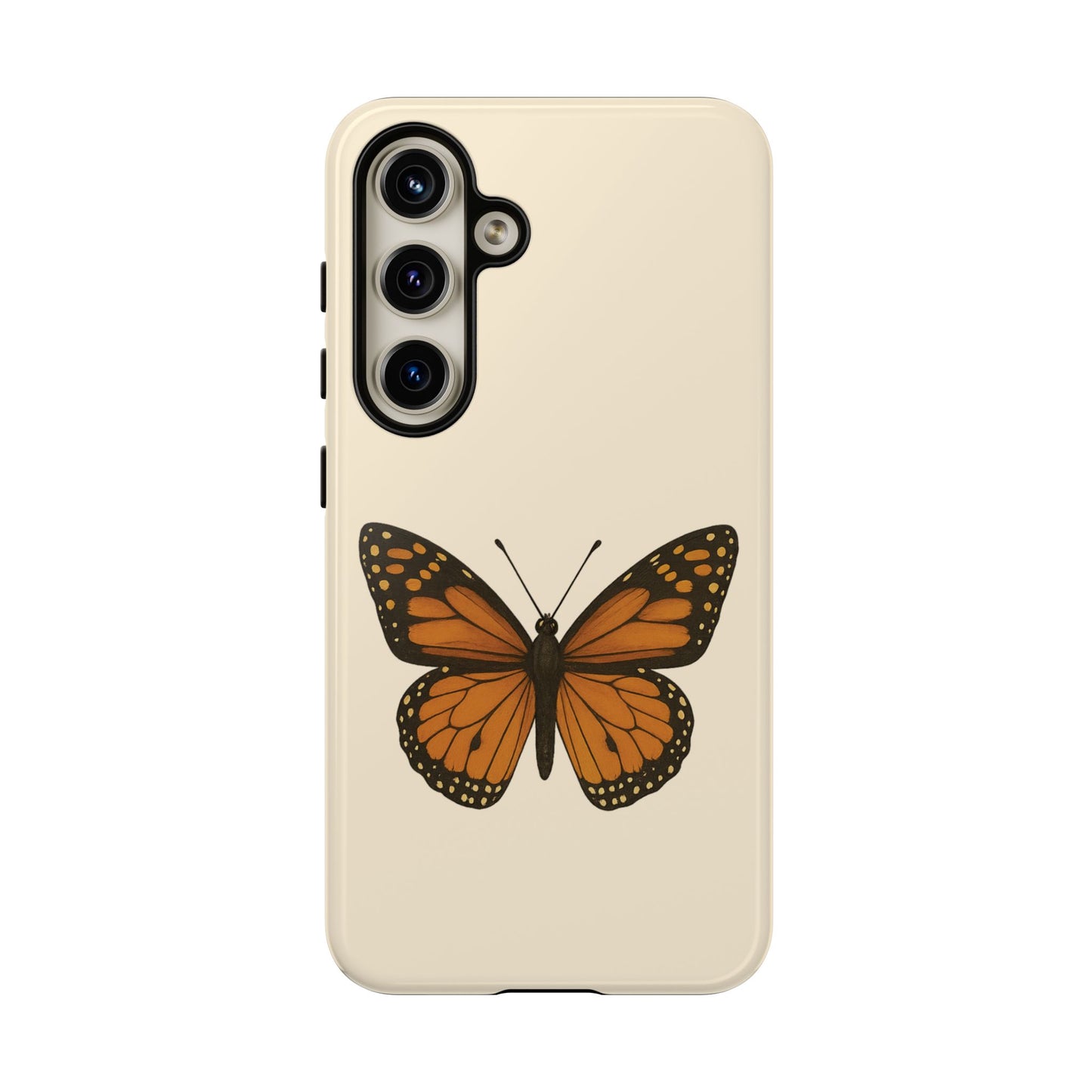 Butterfly Phone Case, Tough Phone Cover for Nature Lovers, Floral Design, Gift for Her, Trendy Cell Phone Protector