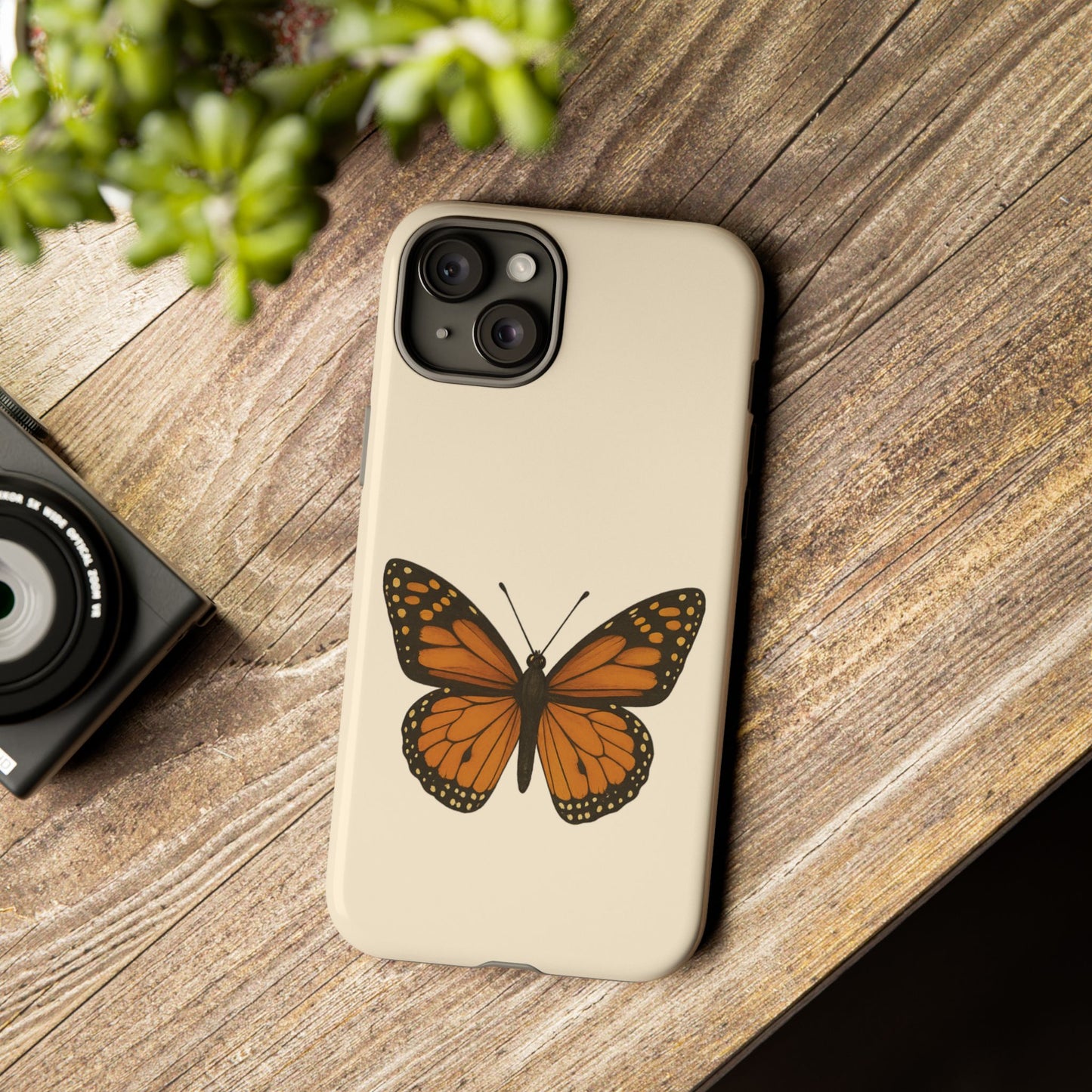 Butterfly Phone Case, Tough Phone Cover for Nature Lovers, Floral Design, Gift for Her, Trendy Cell Phone Protector