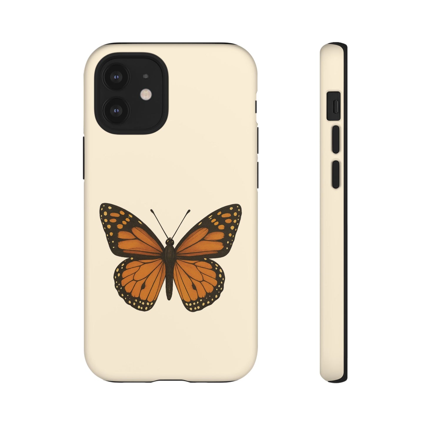 Butterfly Phone Case, Tough Phone Cover for Nature Lovers, Floral Design, Gift for Her, Trendy Cell Phone Protector