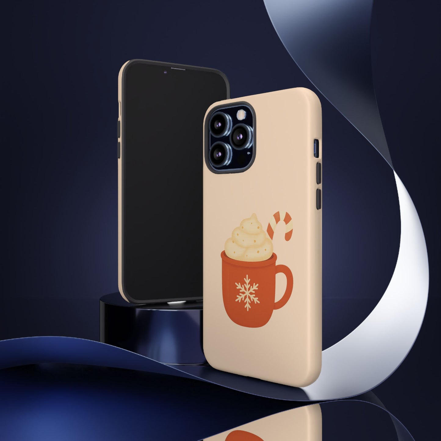 Cozy Holiday Phone Case with Hot Cocoa Design, Winter Style Cover, Cute Gift for Coffee Lovers, Seasonal Accessories, Fun Gadget Decor