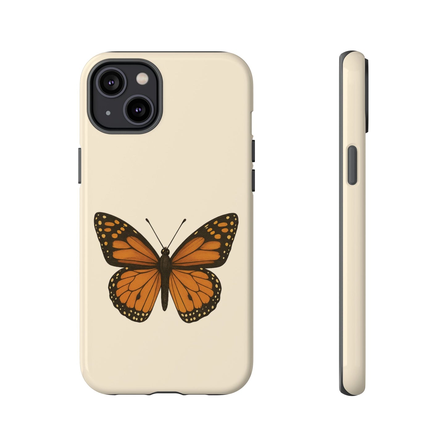 Butterfly Phone Case, Tough Phone Cover for Nature Lovers, Floral Design, Gift for Her, Trendy Cell Phone Protector