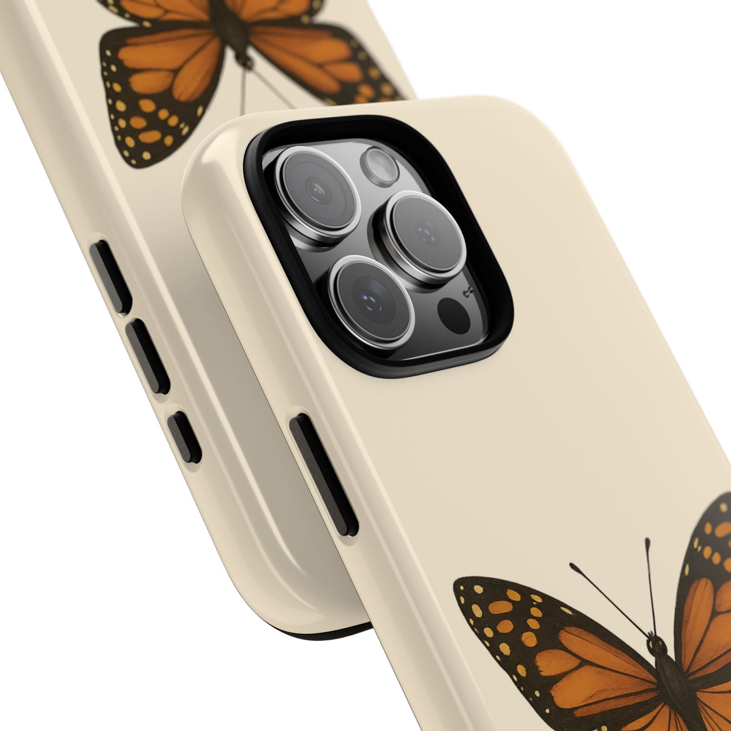 Butterfly Phone Case, Tough Phone Cover for Nature Lovers, Floral Design, Gift for Her, Trendy Cell Phone Protector