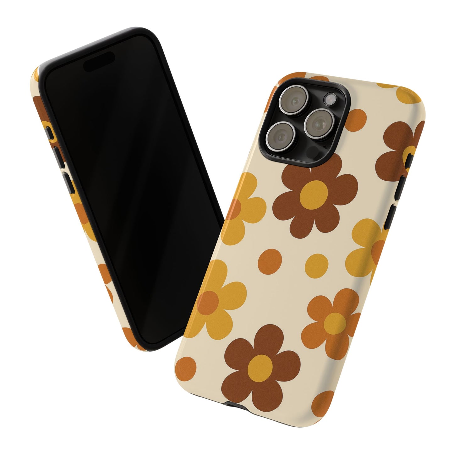 Flower Pattern Phone Case, Cute Phone Cover, Floral Design, Tough Phone Accessories, Gifts for Her, Boho Style Case