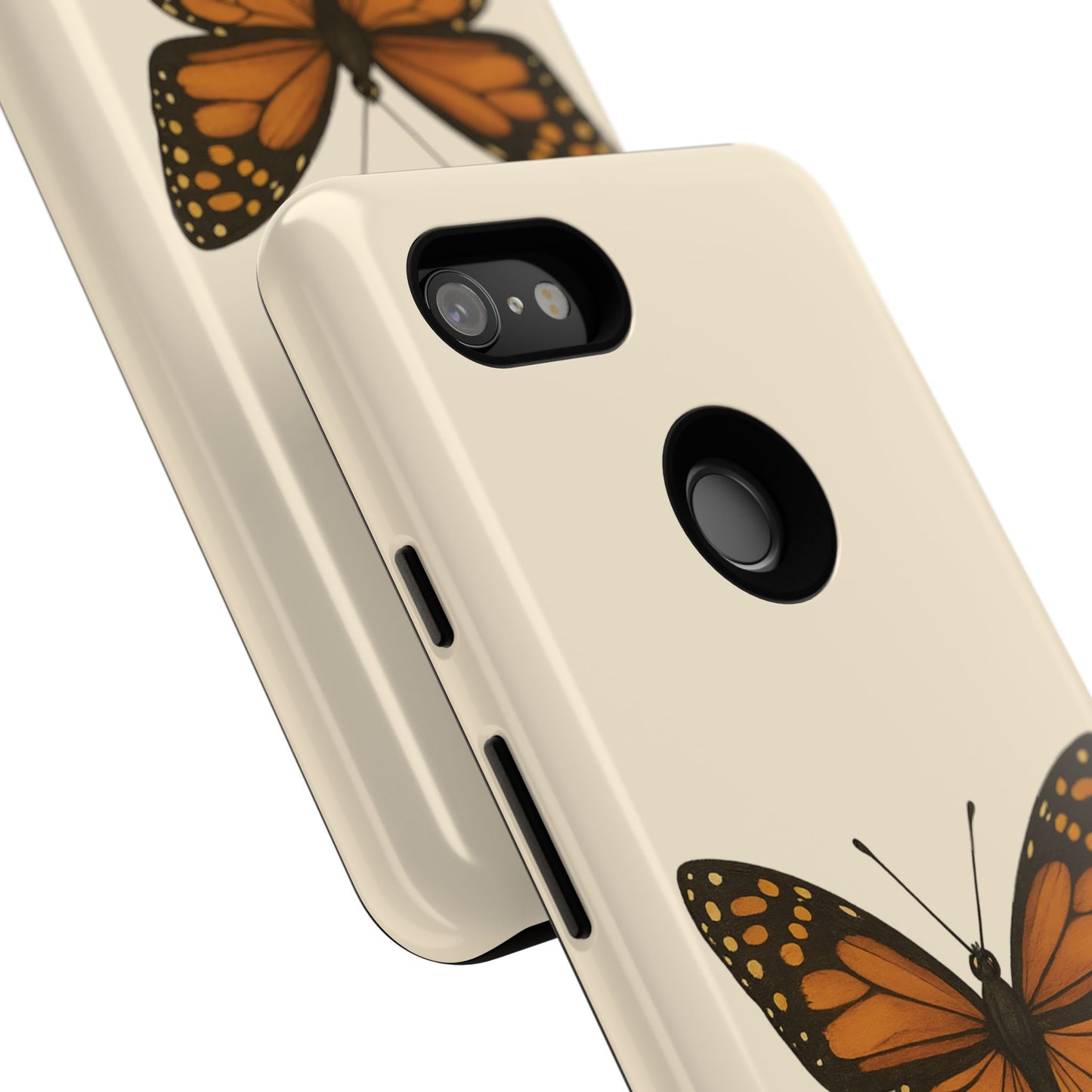 Butterfly Phone Case, Tough Phone Cover for Nature Lovers, Floral Design, Gift for Her, Trendy Cell Phone Protector