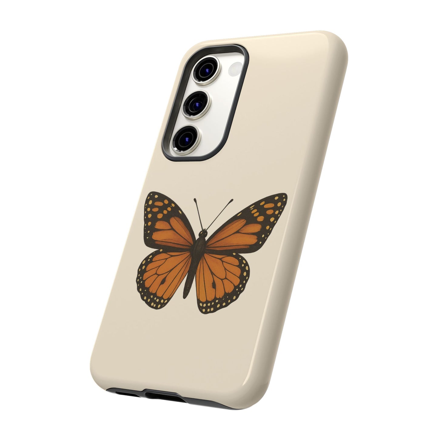 Butterfly Phone Case, Tough Phone Cover for Nature Lovers, Floral Design, Gift for Her, Trendy Cell Phone Protector