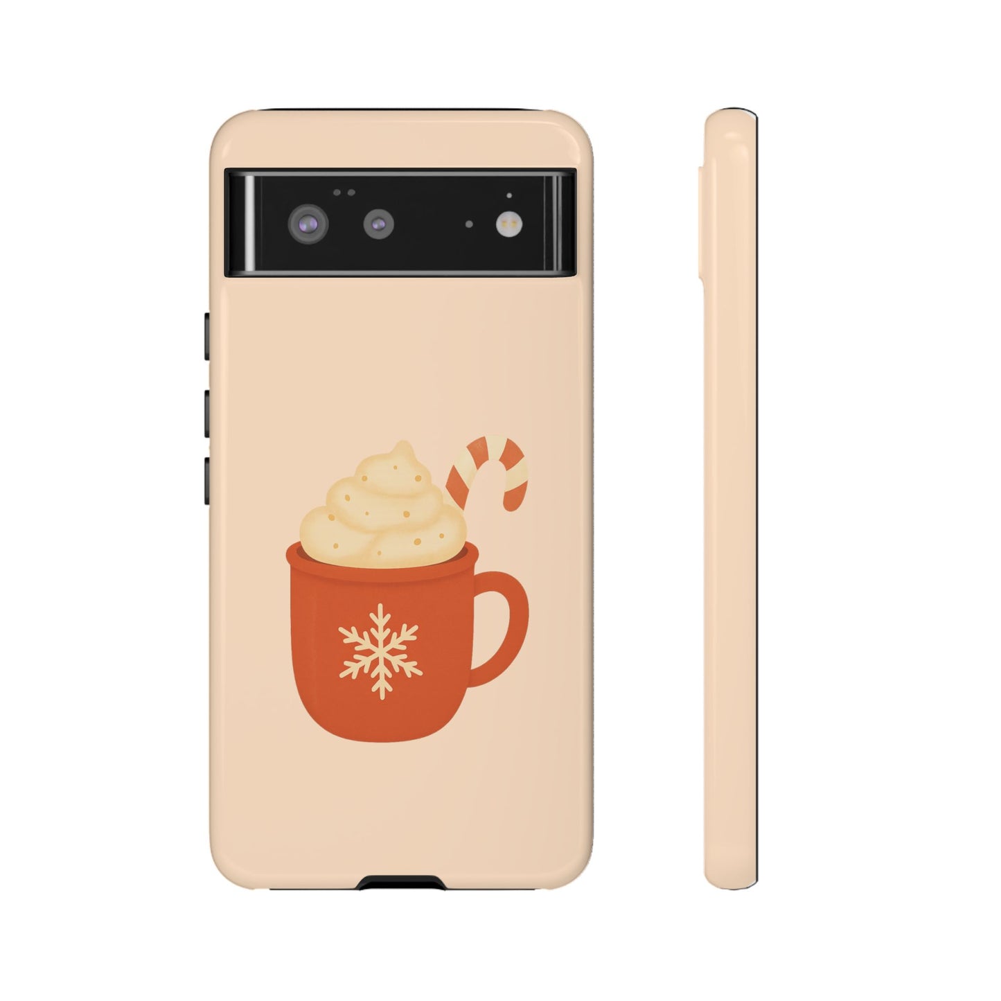 Cozy Holiday Phone Case with Hot Cocoa Design, Winter Style Cover, Cute Gift for Coffee Lovers, Seasonal Accessories, Fun Gadget Decor