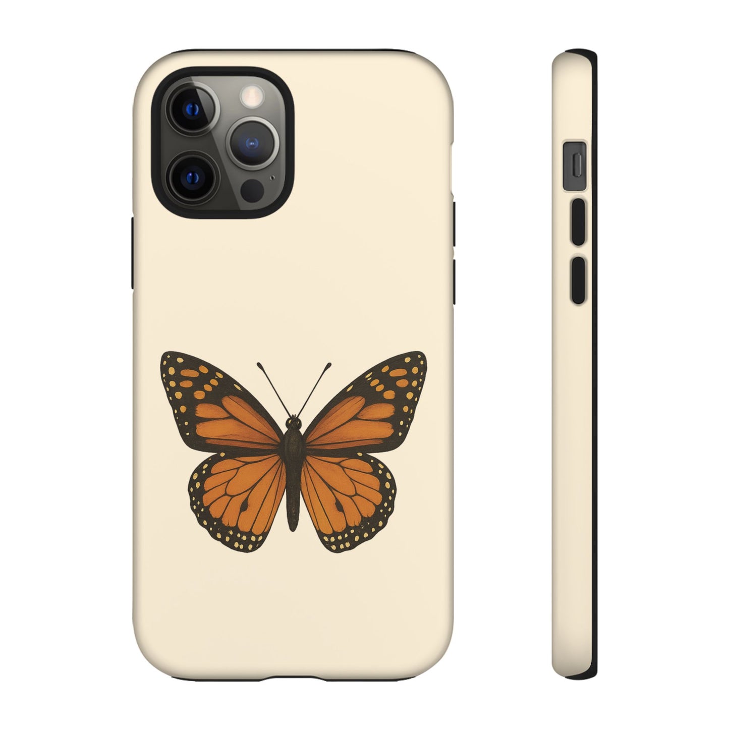 Butterfly Phone Case, Tough Phone Cover for Nature Lovers, Floral Design, Gift for Her, Trendy Cell Phone Protector