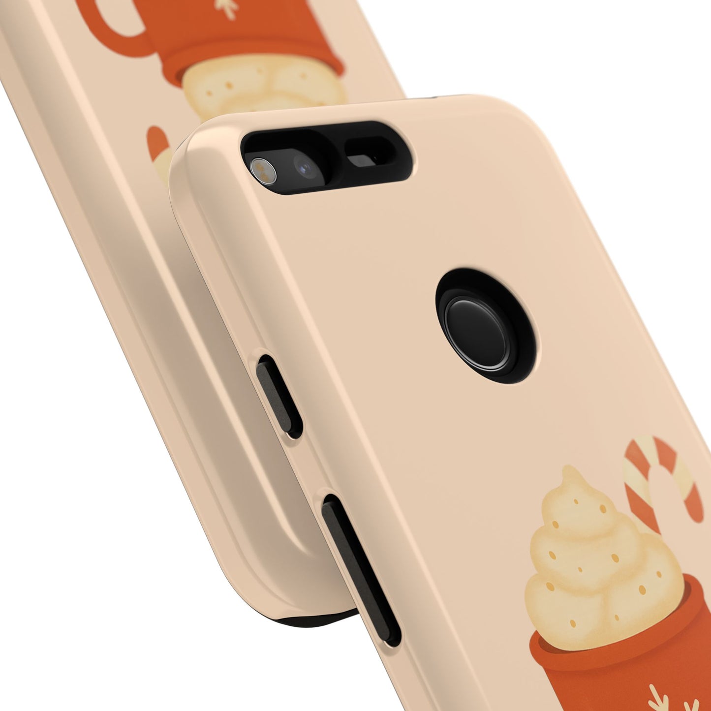 Cozy Holiday Phone Case with Hot Cocoa Design, Winter Style Cover, Cute Gift for Coffee Lovers, Seasonal Accessories, Fun Gadget Decor