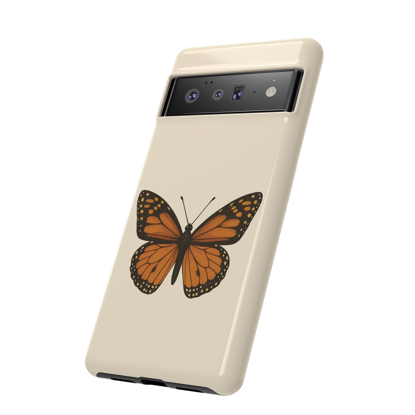 Butterfly Phone Case, Tough Phone Cover for Nature Lovers, Floral Design, Gift for Her, Trendy Cell Phone Protector