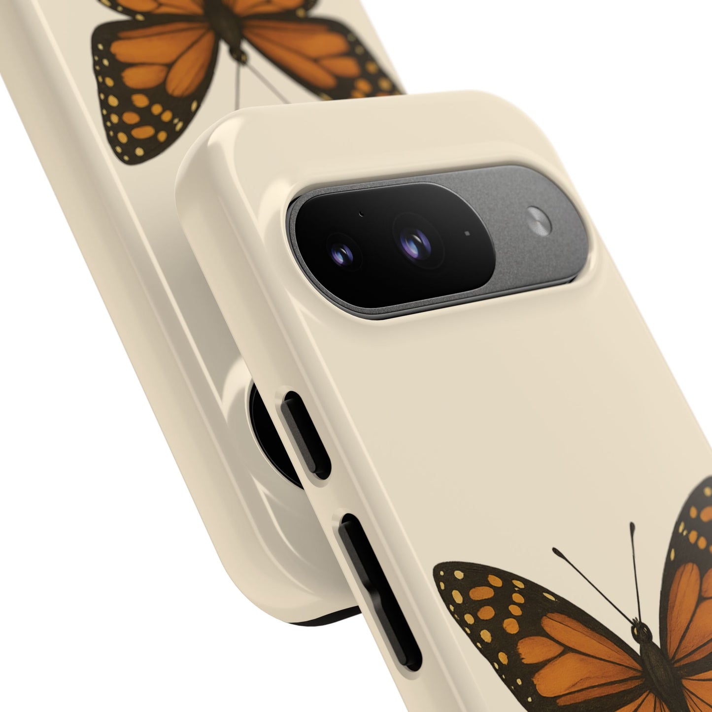 Butterfly Phone Case, Tough Phone Cover for Nature Lovers, Floral Design, Gift for Her, Trendy Cell Phone Protector