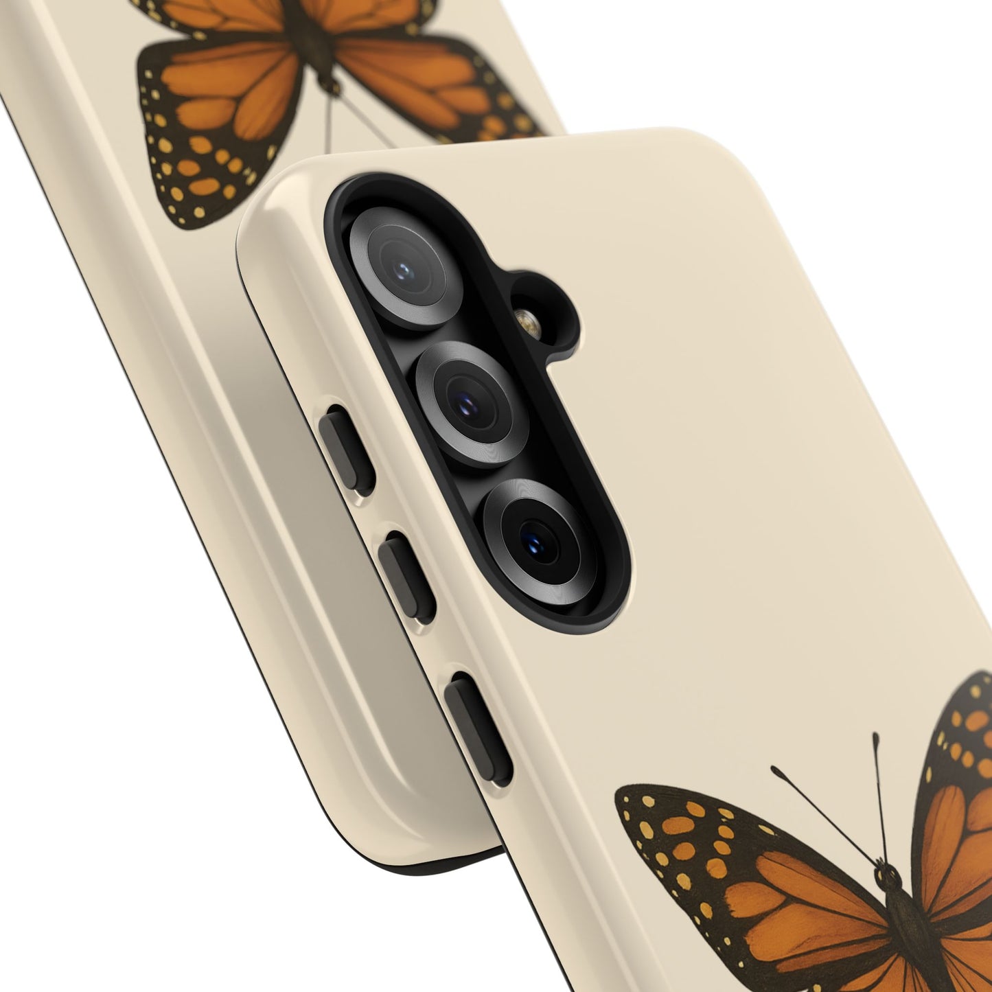 Butterfly Phone Case, Tough Phone Cover for Nature Lovers, Floral Design, Gift for Her, Trendy Cell Phone Protector