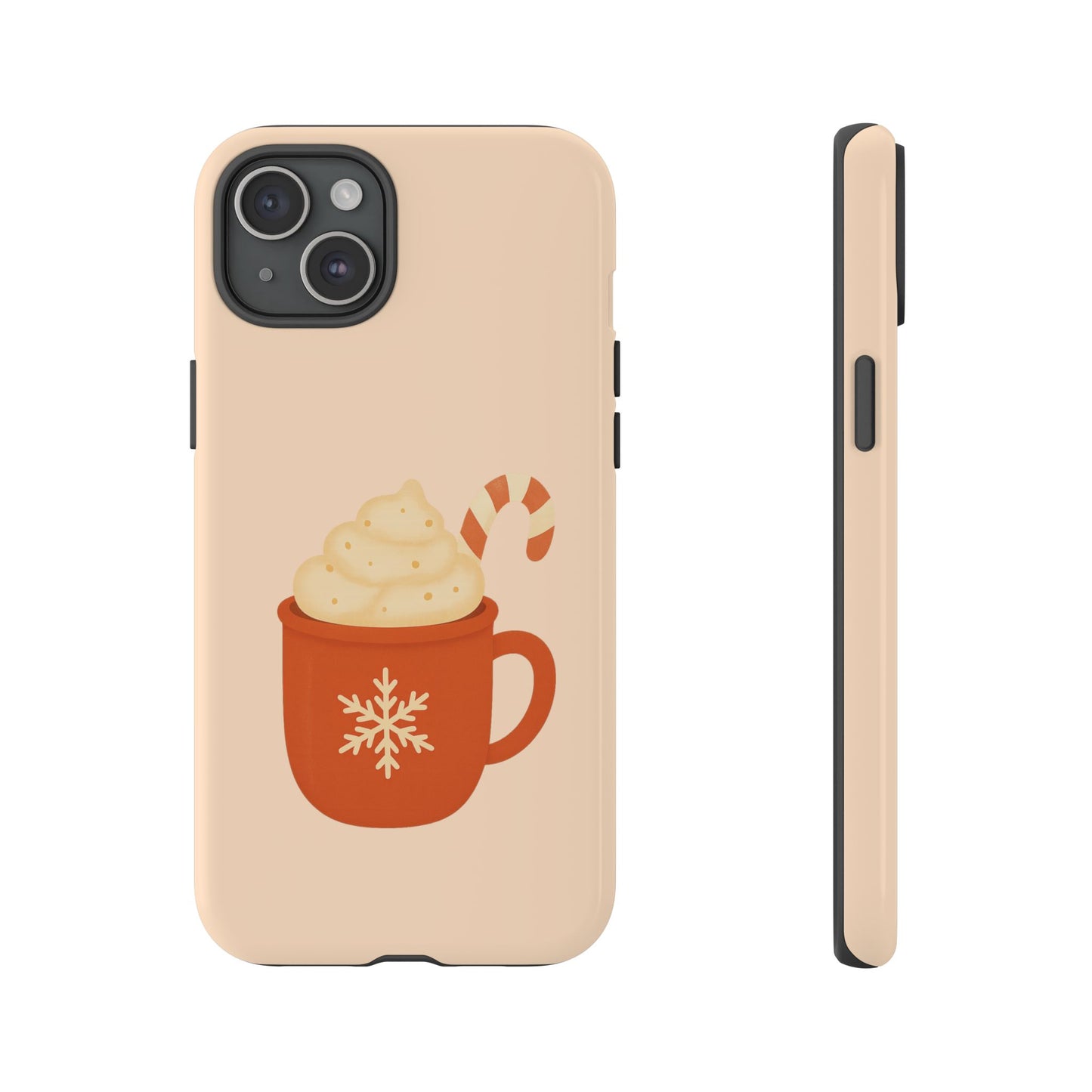 Cozy Holiday Phone Case with Hot Cocoa Design, Winter Style Cover, Cute Gift for Coffee Lovers, Seasonal Accessories, Fun Gadget Decor