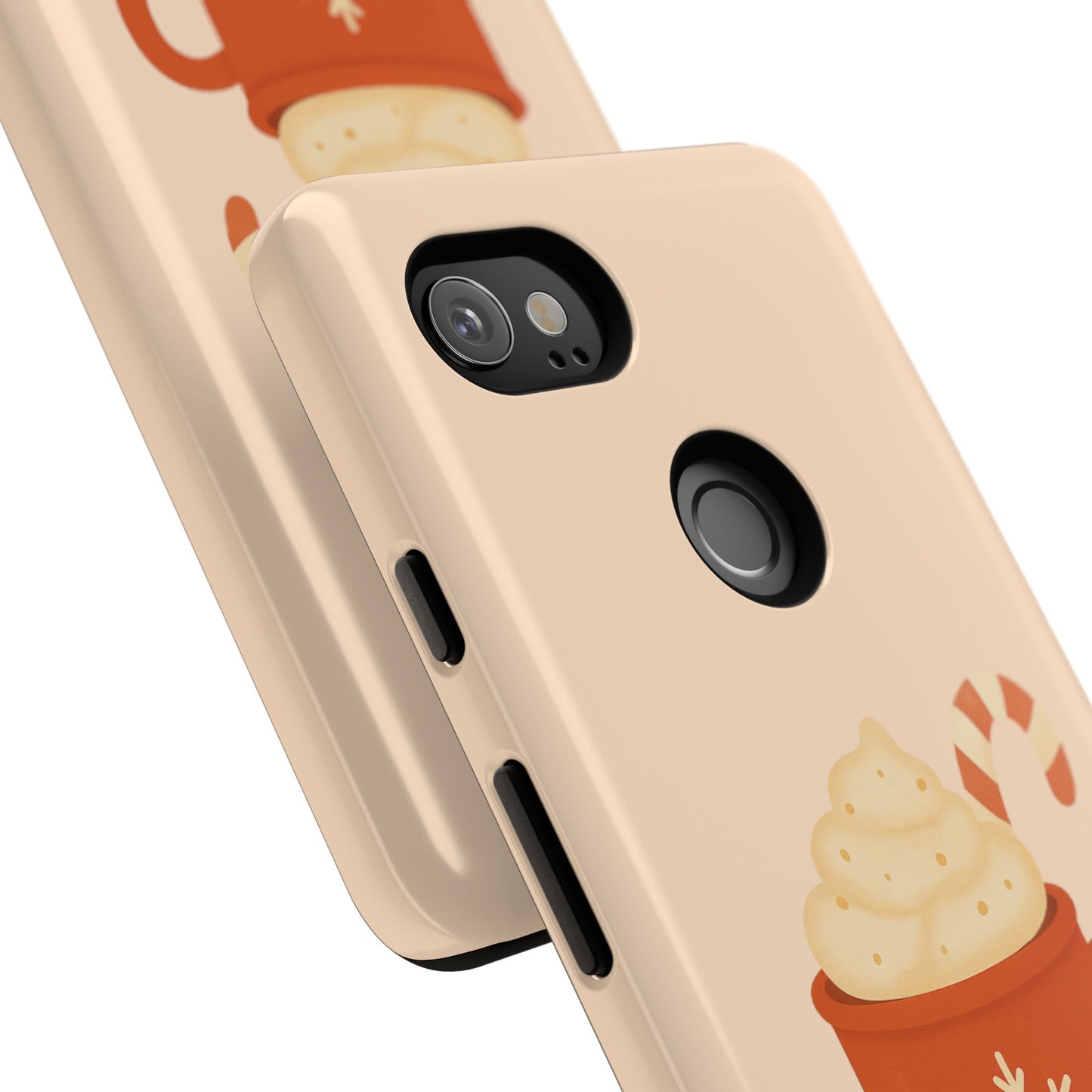 Cozy Holiday Phone Case with Hot Cocoa Design, Winter Style Cover, Cute Gift for Coffee Lovers, Seasonal Accessories, Fun Gadget Decor