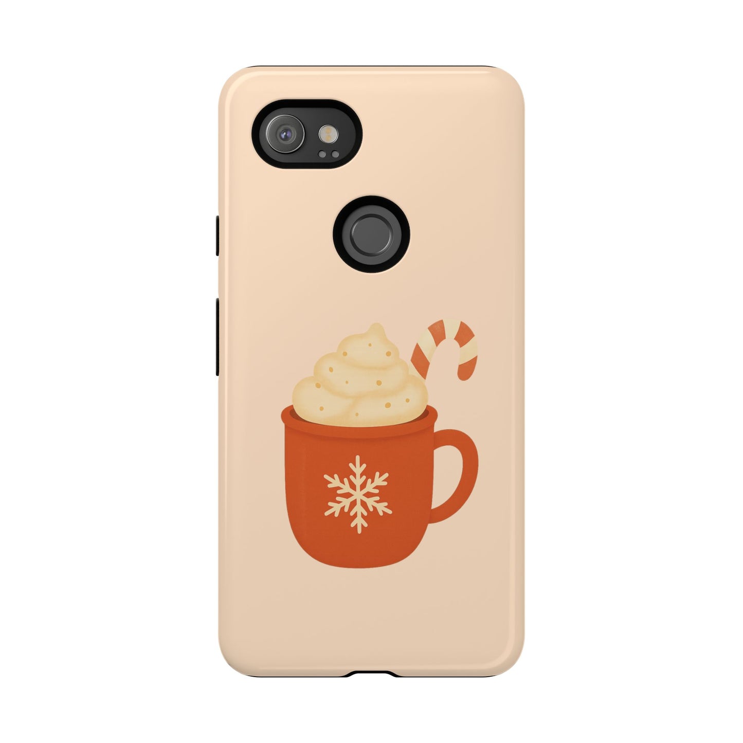 Cozy Holiday Phone Case with Hot Cocoa Design, Winter Style Cover, Cute Gift for Coffee Lovers, Seasonal Accessories, Fun Gadget Decor