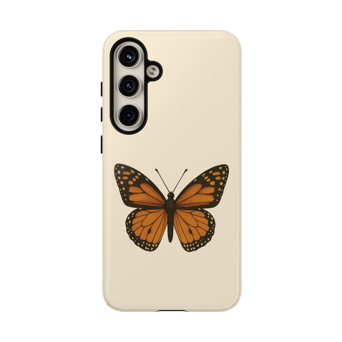 Butterfly Phone Case, Tough Phone Cover for Nature Lovers, Floral Design, Gift for Her, Trendy Cell Phone Protector
