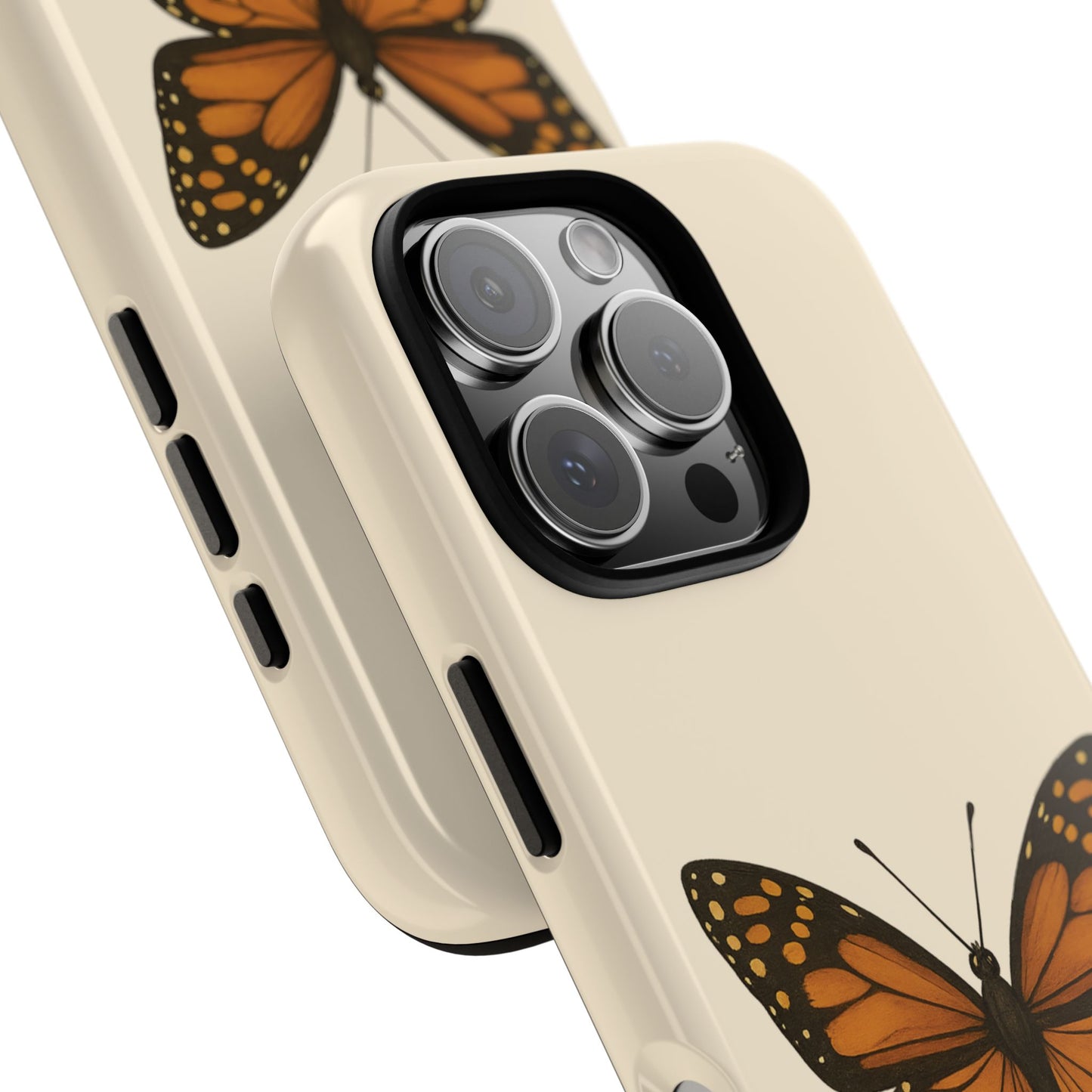 Butterfly Phone Case, Tough Phone Cover for Nature Lovers, Floral Design, Gift for Her, Trendy Cell Phone Protector