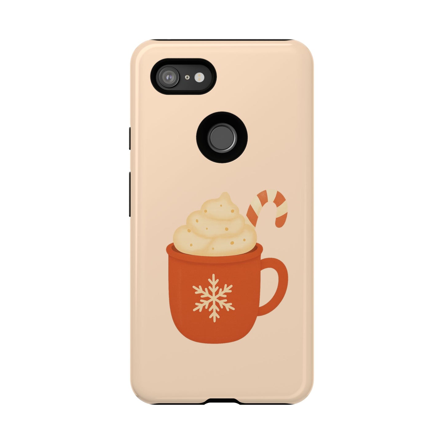 Cozy Holiday Phone Case with Hot Cocoa Design, Winter Style Cover, Cute Gift for Coffee Lovers, Seasonal Accessories, Fun Gadget Decor