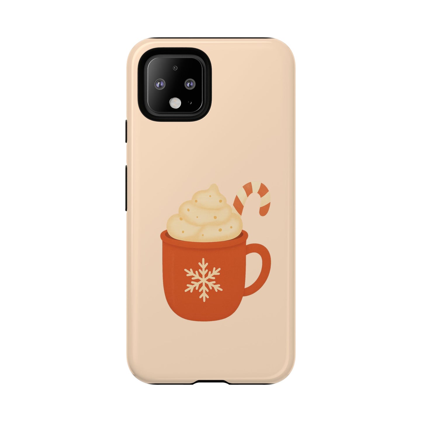 Cozy Holiday Phone Case with Hot Cocoa Design, Winter Style Cover, Cute Gift for Coffee Lovers, Seasonal Accessories, Fun Gadget Decor