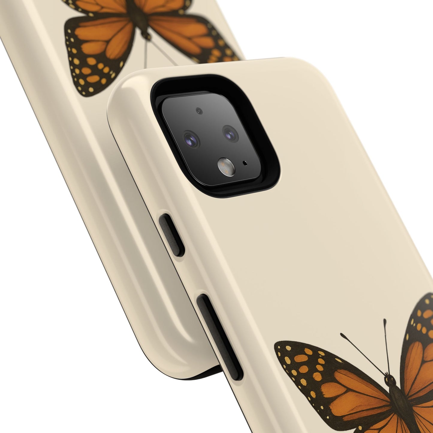 Butterfly Phone Case, Tough Phone Cover for Nature Lovers, Floral Design, Gift for Her, Trendy Cell Phone Protector