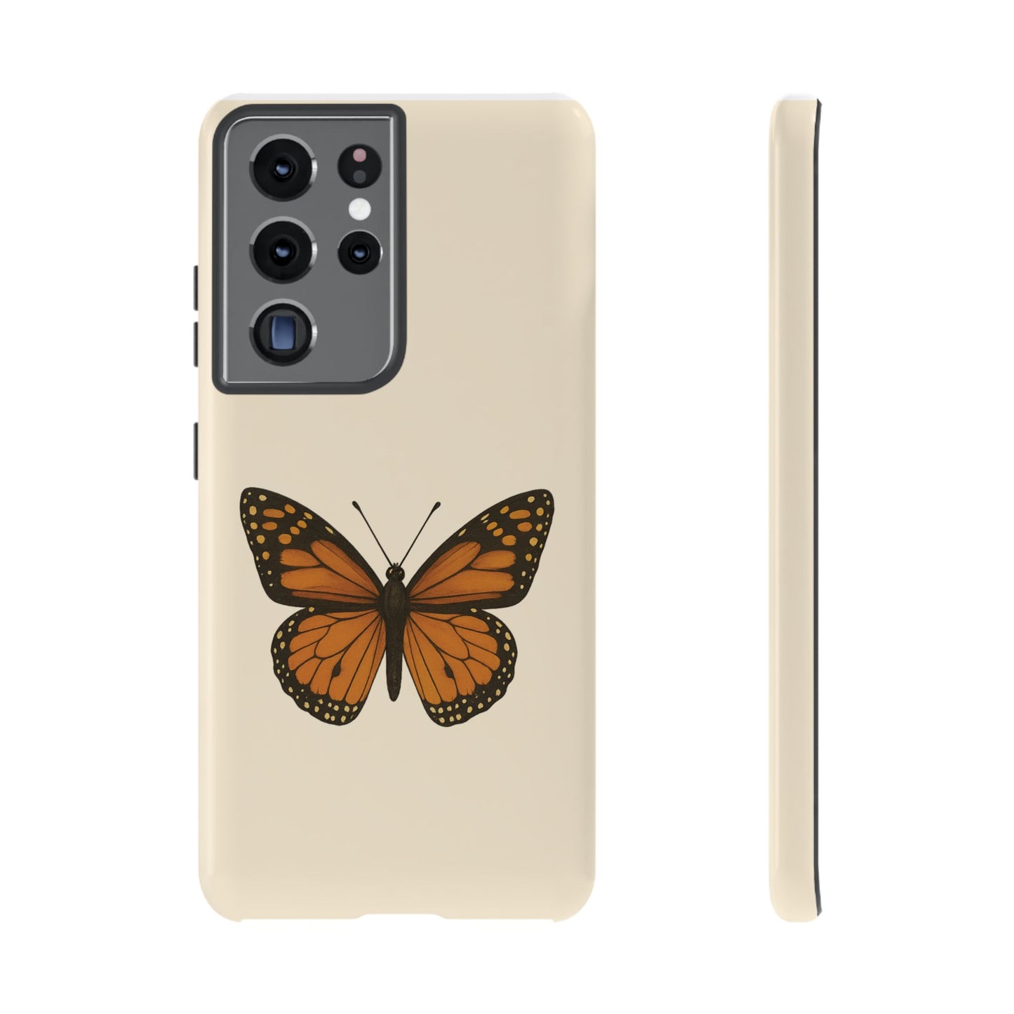 Butterfly Phone Case, Tough Phone Cover for Nature Lovers, Floral Design, Gift for Her, Trendy Cell Phone Protector