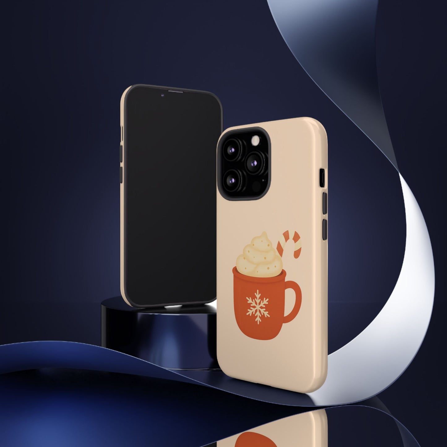 Cozy Holiday Phone Case with Hot Cocoa Design, Winter Style Cover, Cute Gift for Coffee Lovers, Seasonal Accessories, Fun Gadget Decor