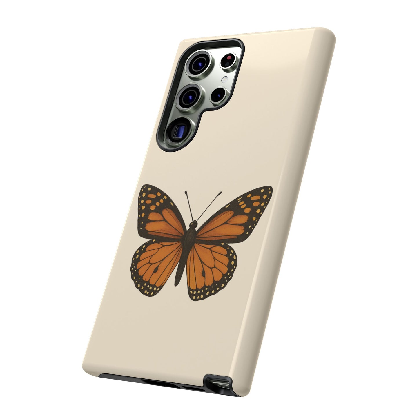Butterfly Phone Case, Tough Phone Cover for Nature Lovers, Floral Design, Gift for Her, Trendy Cell Phone Protector