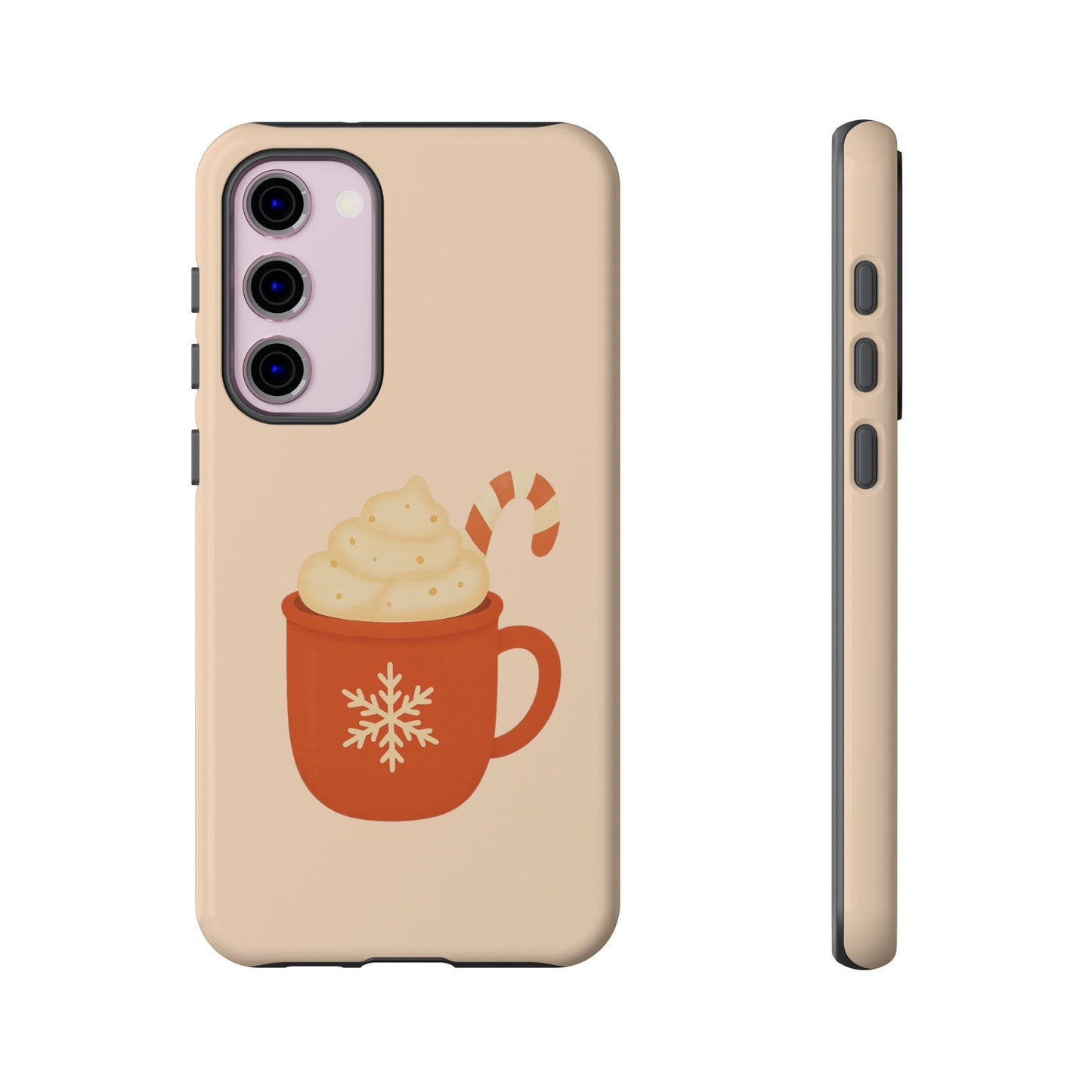Cozy Holiday Phone Case with Hot Cocoa Design, Winter Style Cover, Cute Gift for Coffee Lovers, Seasonal Accessories, Fun Gadget Decor