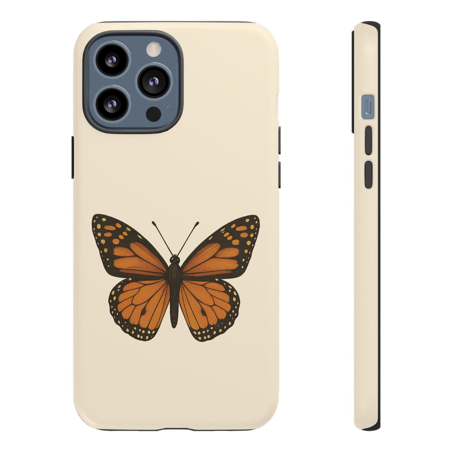 Butterfly Phone Case, Tough Phone Cover for Nature Lovers, Floral Design, Gift for Her, Trendy Cell Phone Protector