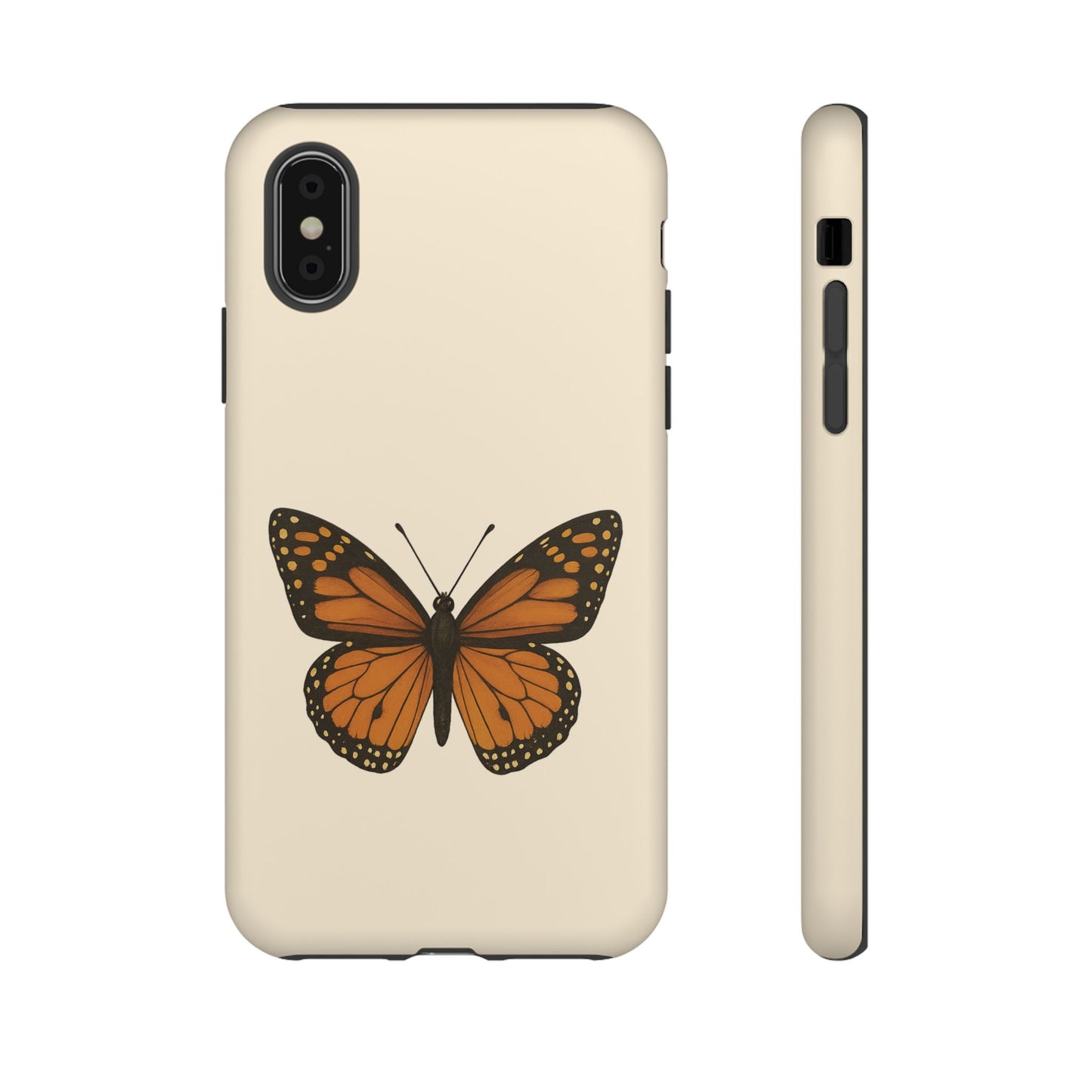 Butterfly Phone Case, Tough Phone Cover for Nature Lovers, Floral Design, Gift for Her, Trendy Cell Phone Protector
