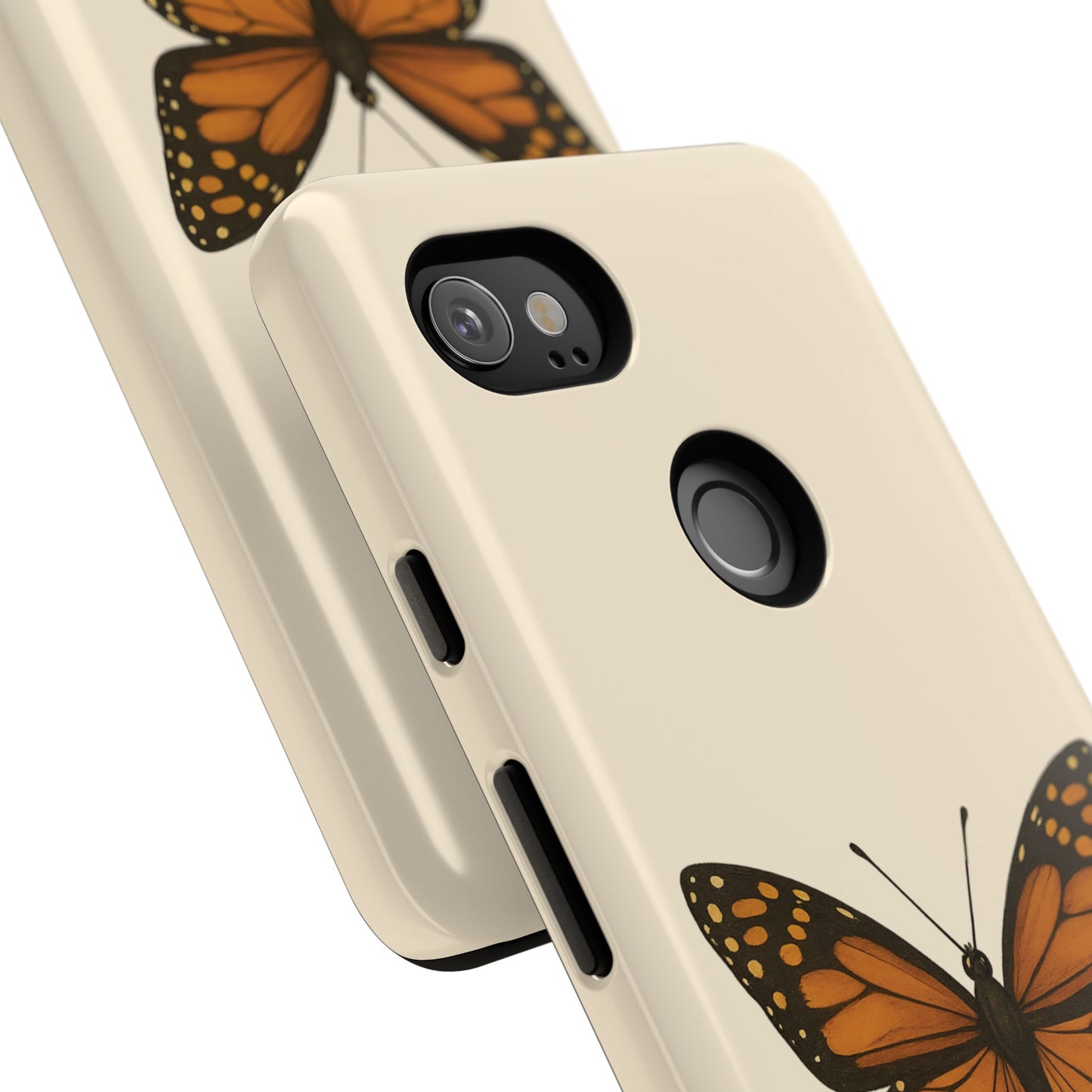 Butterfly Phone Case, Tough Phone Cover for Nature Lovers, Floral Design, Gift for Her, Trendy Cell Phone Protector