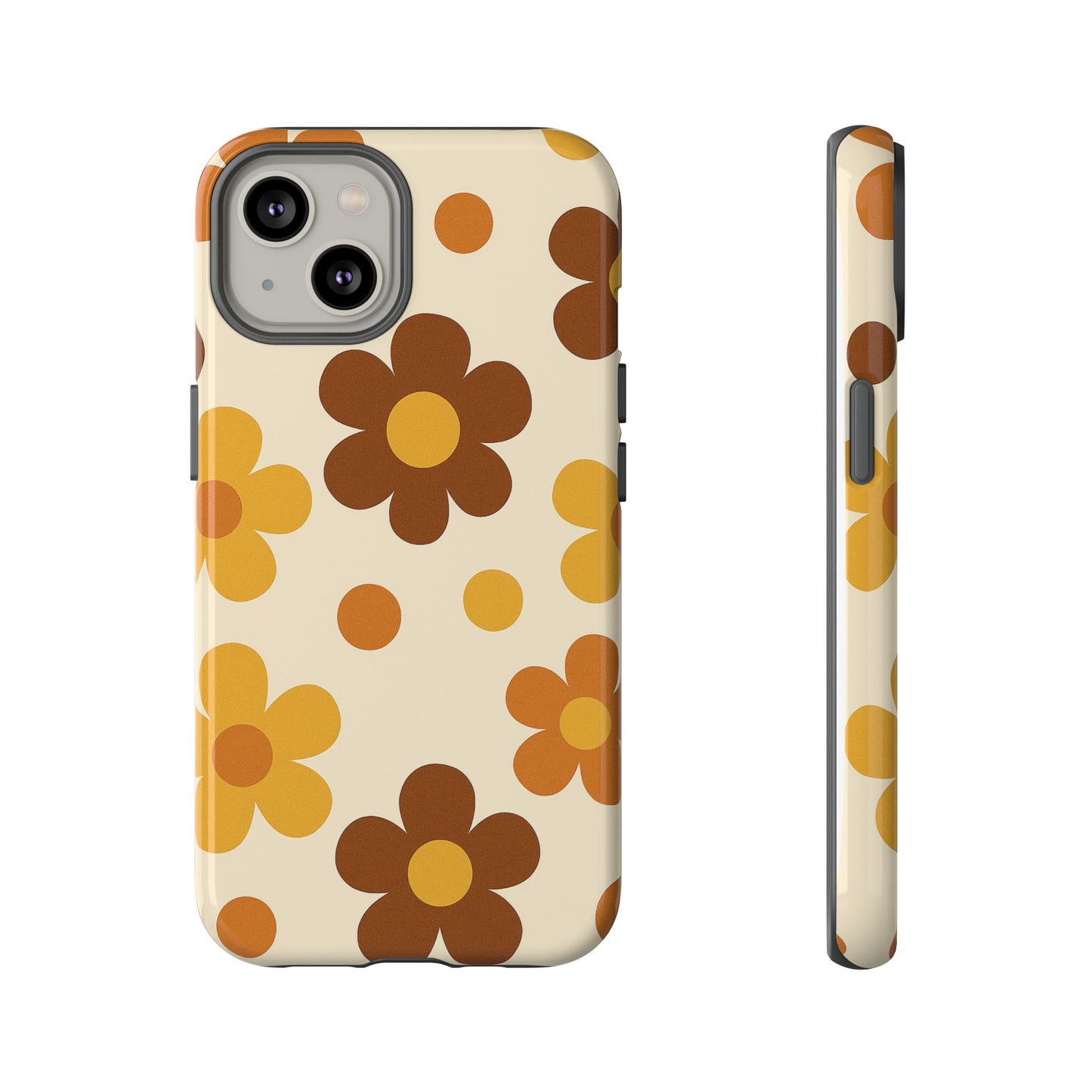 Flower Pattern Phone Case, Cute Phone Cover, Floral Design, Tough Phone Accessories, Gifts for Her, Boho Style Case