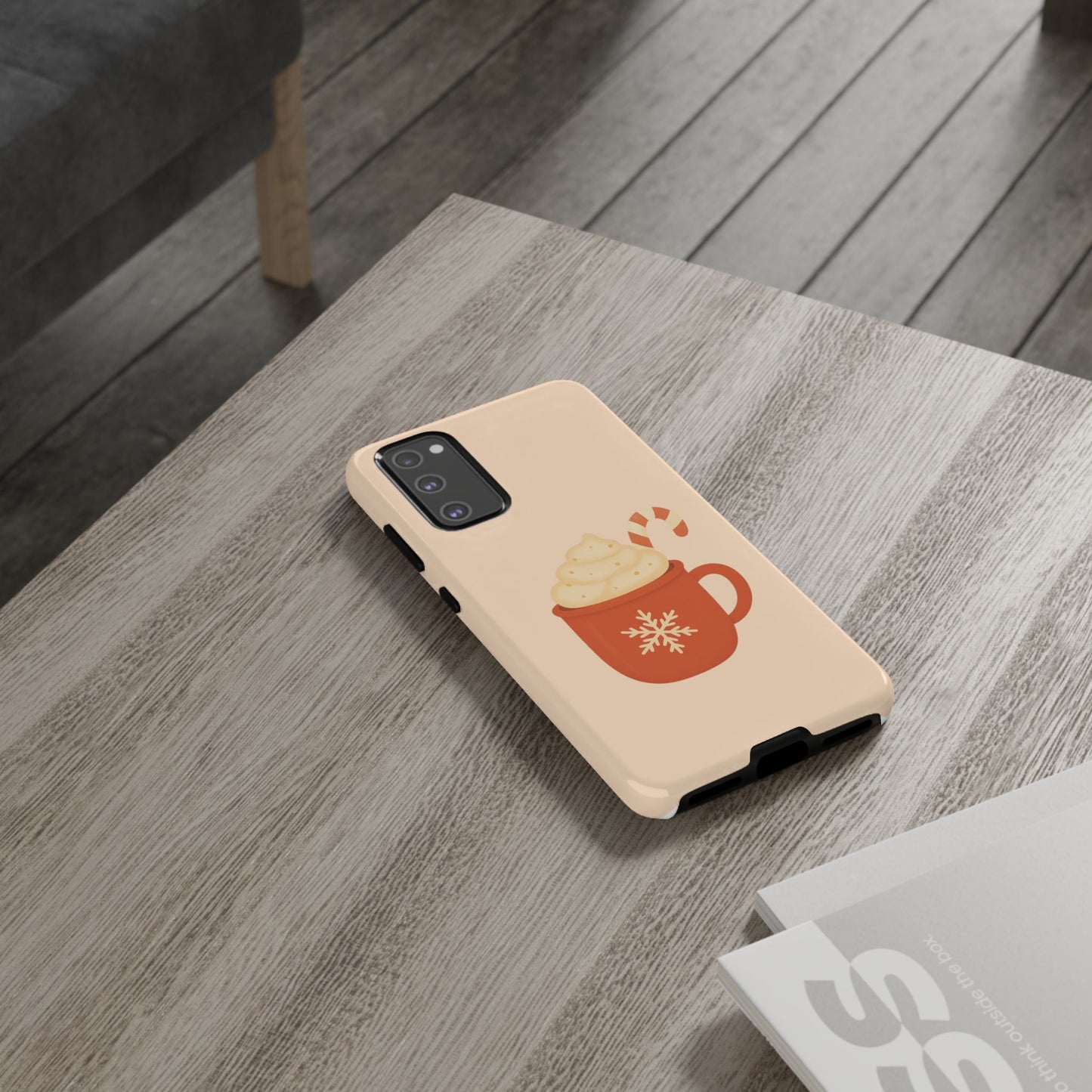 Cozy Holiday Phone Case with Hot Cocoa Design, Winter Style Cover, Cute Gift for Coffee Lovers, Seasonal Accessories, Fun Gadget Decor