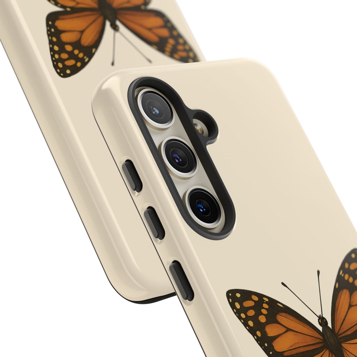 Butterfly Phone Case, Tough Phone Cover for Nature Lovers, Floral Design, Gift for Her, Trendy Cell Phone Protector