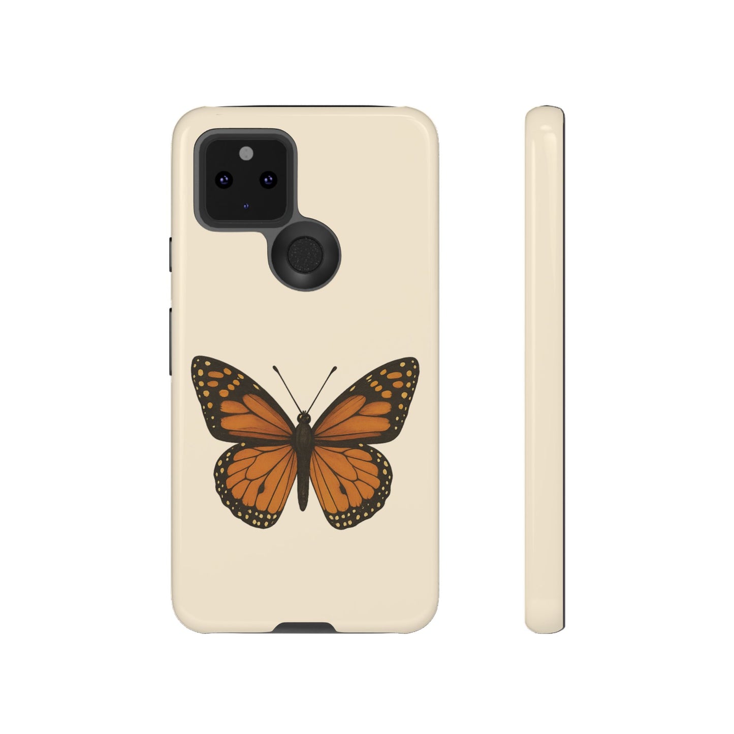 Butterfly Phone Case, Tough Phone Cover for Nature Lovers, Floral Design, Gift for Her, Trendy Cell Phone Protector